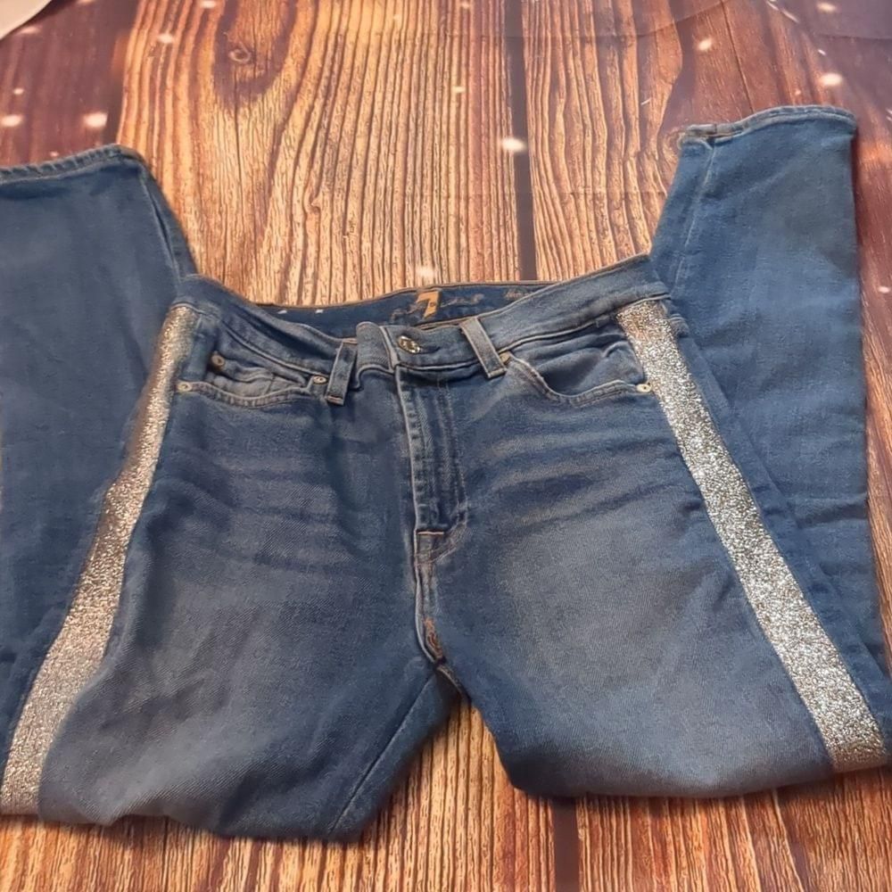 7 For All Mankind 7 for all mankind high waist ankle skinny jeans size 27 Size 28" / US 6 / IT 42 - 1 Thumbnail