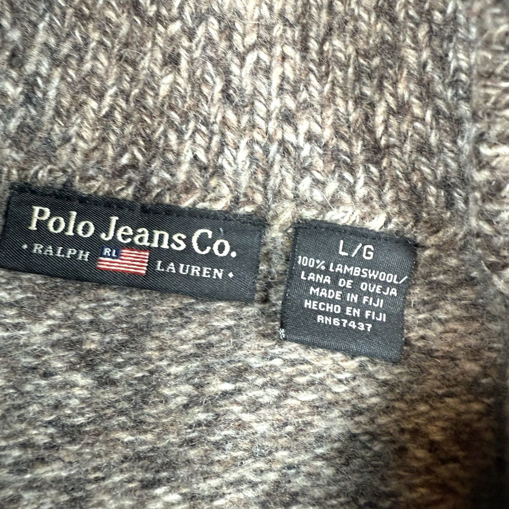 Ralph Lauren Polo Ralph Lauren Cardigan Sweater Wool Ladies L Shawl Collar Gray merchandising style unsure** Size L / US 10 / IT 46 - 4 Thumbnail