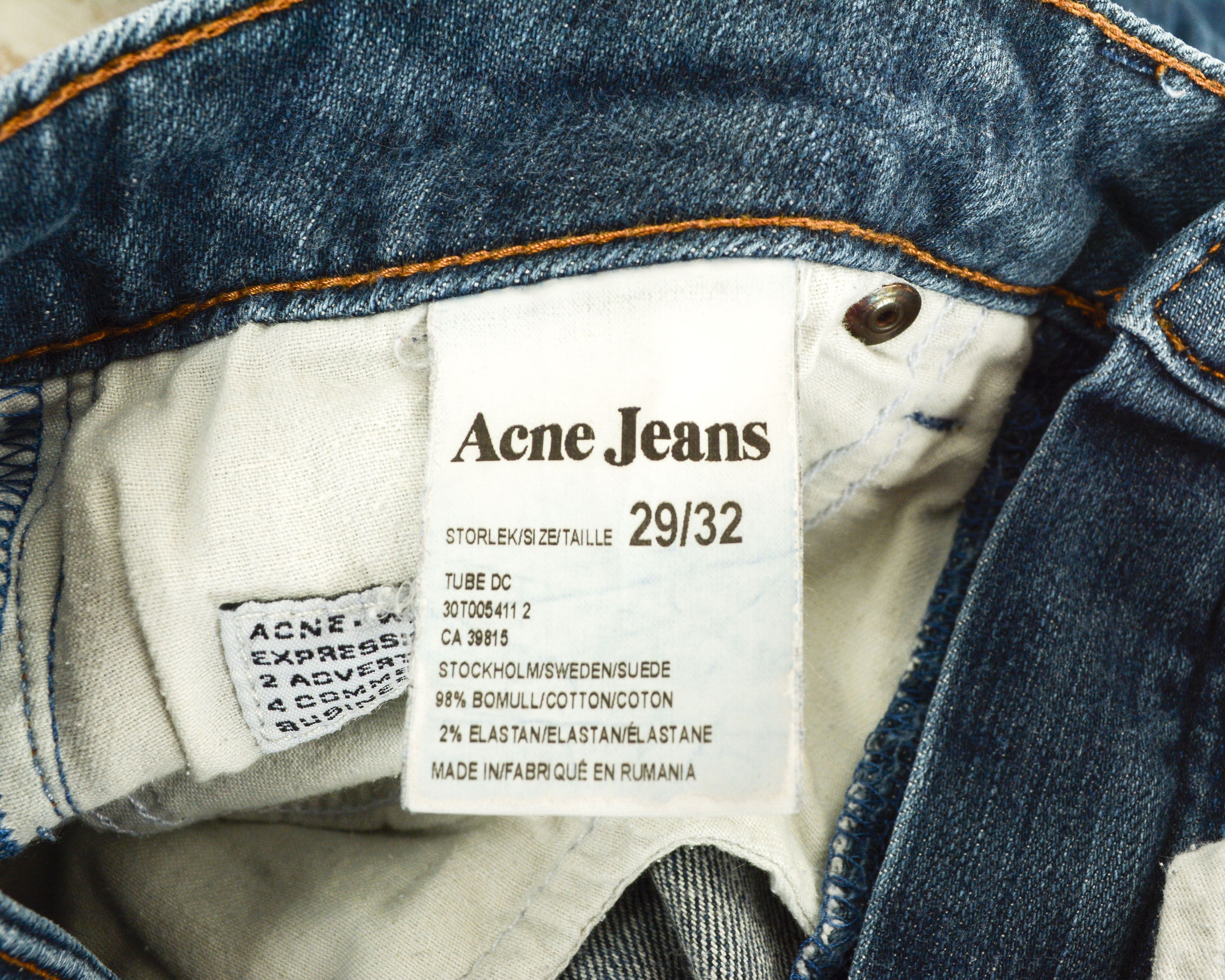 Acne Studios Tube DC Jeans W29 L32 Jeans Straight Denim Pants Trousers Size 29" - 7 Thumbnail
