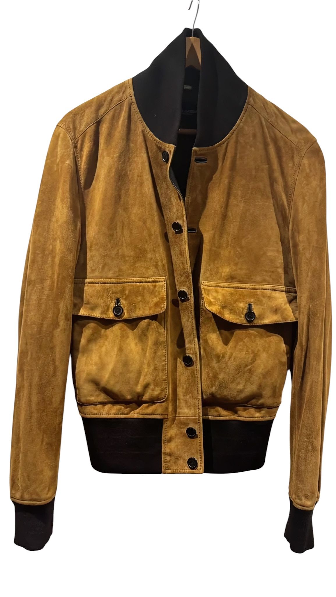 Dolce & Gabbana LAMBSKIN SUEDE LEATHER BOMBER JACKET Size US M / EU 48-50 / 2 - 2 Thumbnail