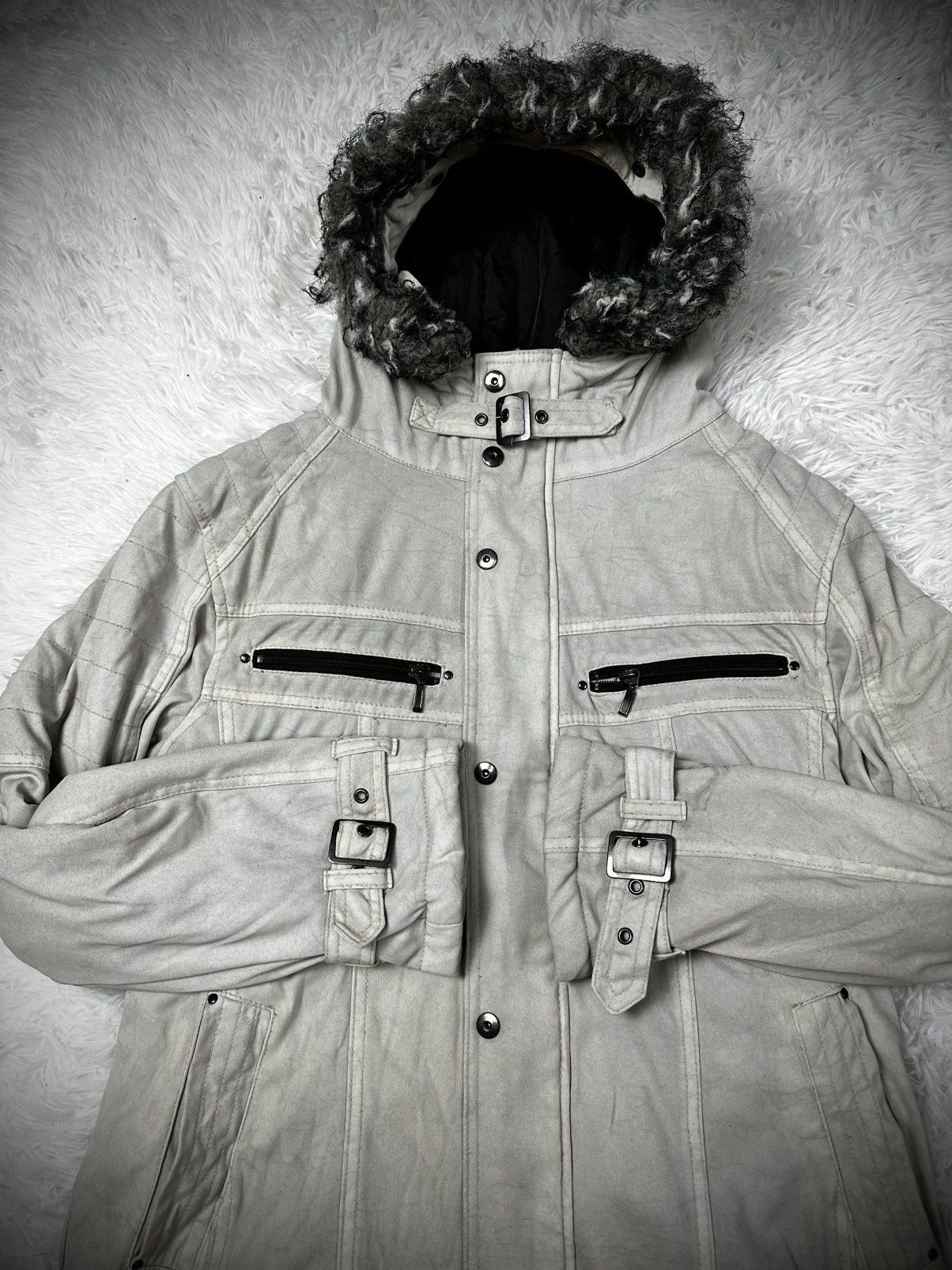 Japanese Brand 💥rare💥 splendid satisfaction faux fur bondage jacket Size US L / EU 52-54 / 3 - 4 Thumbnail