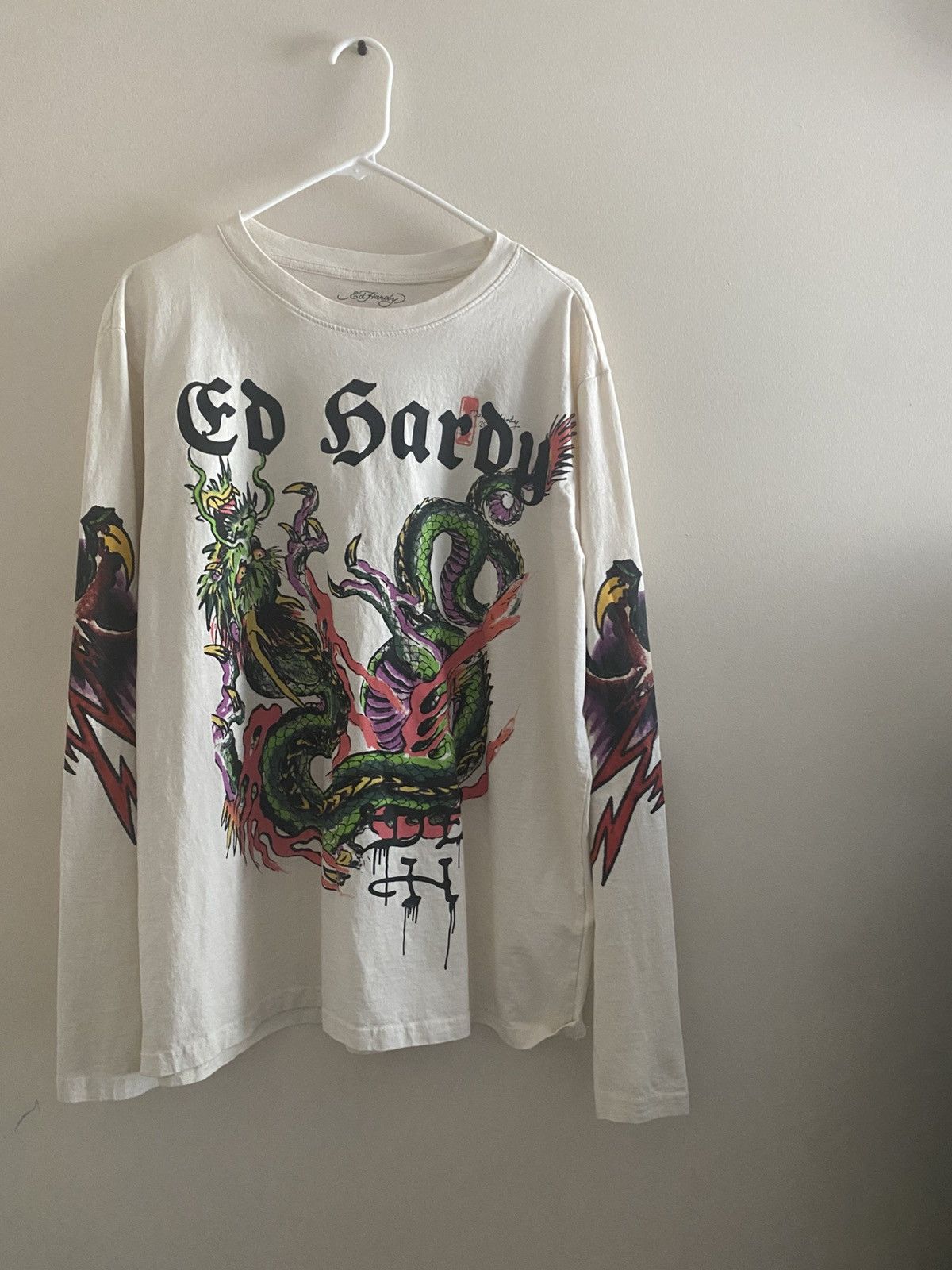 Ed Hardy Ed Hardy Dragon Long Sleeve Size US XL / EU 56 / 4 - 1 Thumbnail