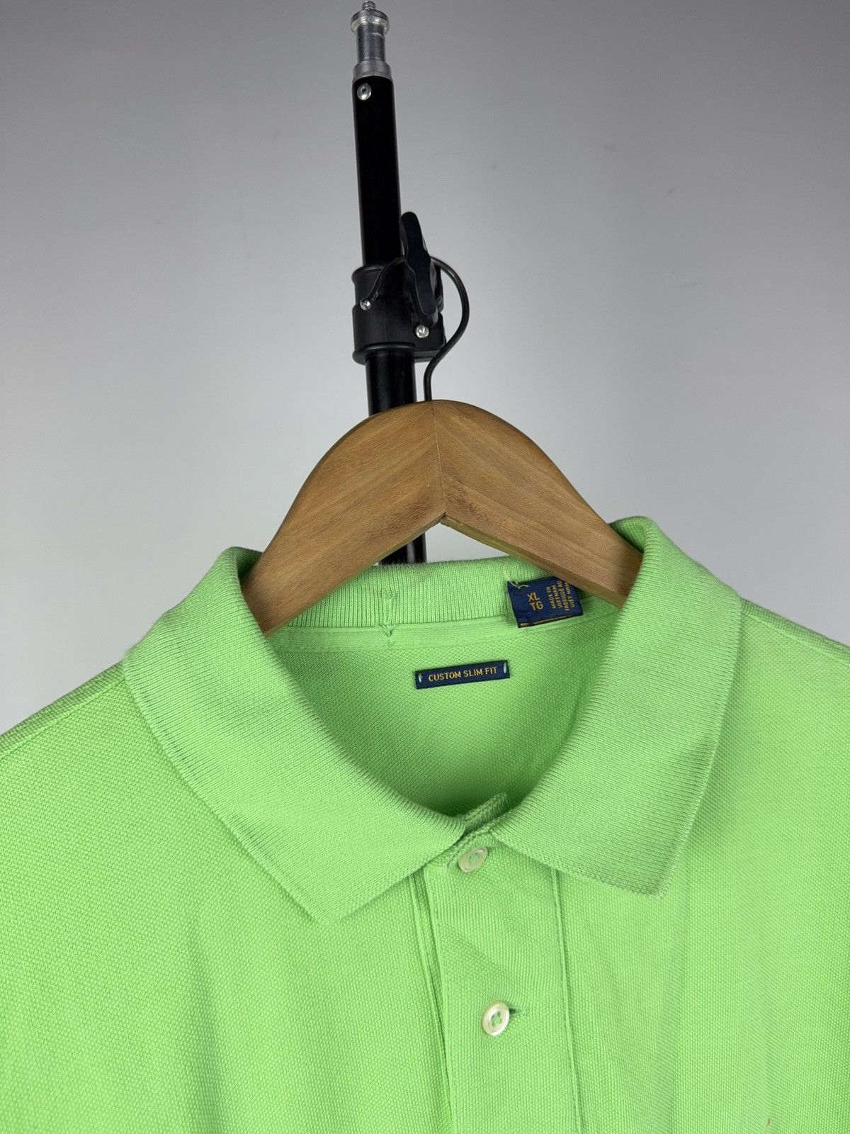 Polo Ralph Lauren Luxury 00s Ralph Lauren Polo lime green custom slim fit XL Size US XL / EU 56 / 4 - 4 Thumbnail
