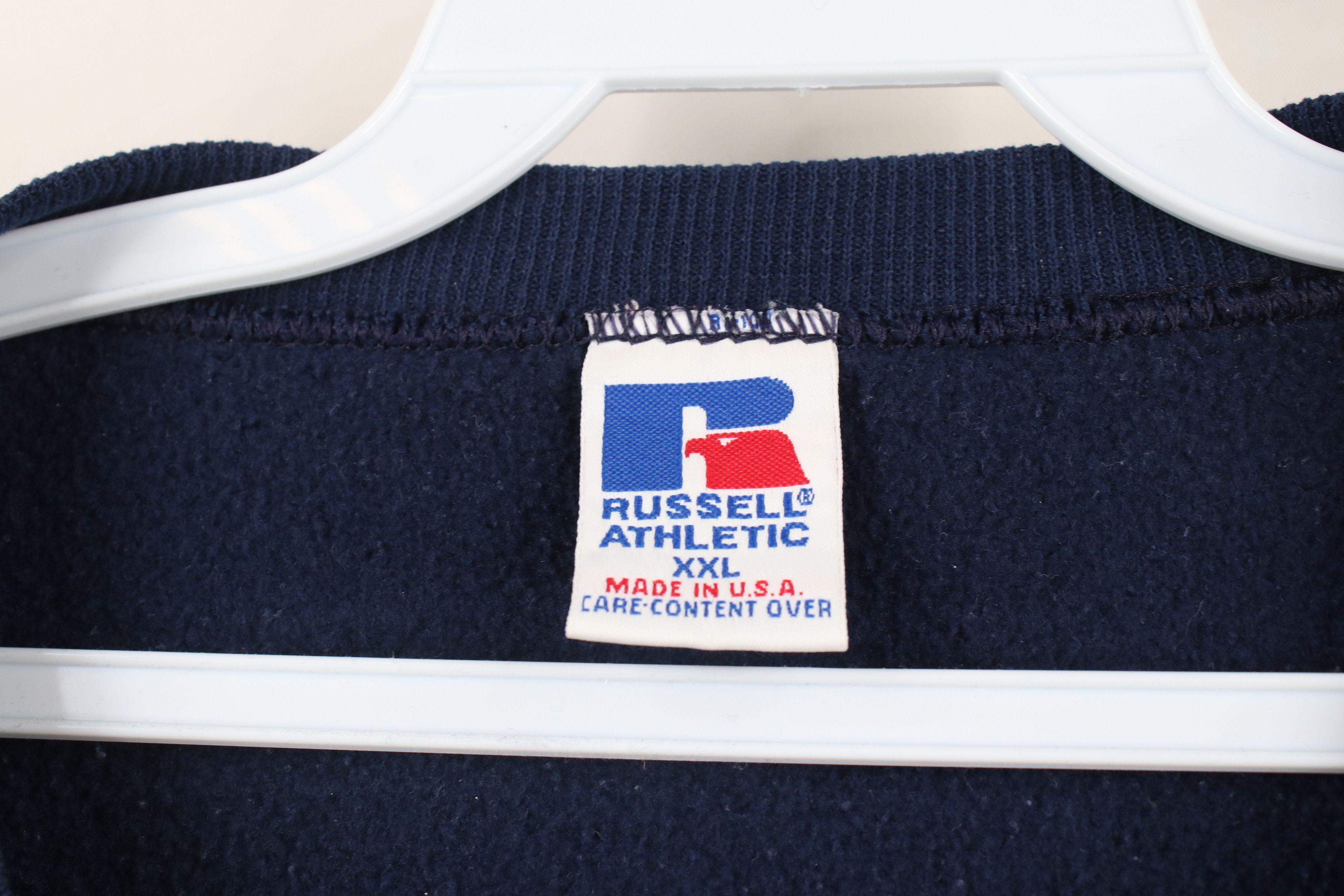 Russell Athletic × Vintage Vintage 90s Russell Athletic Crewneck Sweatshirt Blue USA Size US XXL / EU 58 / 5 - 11 Thumbnail