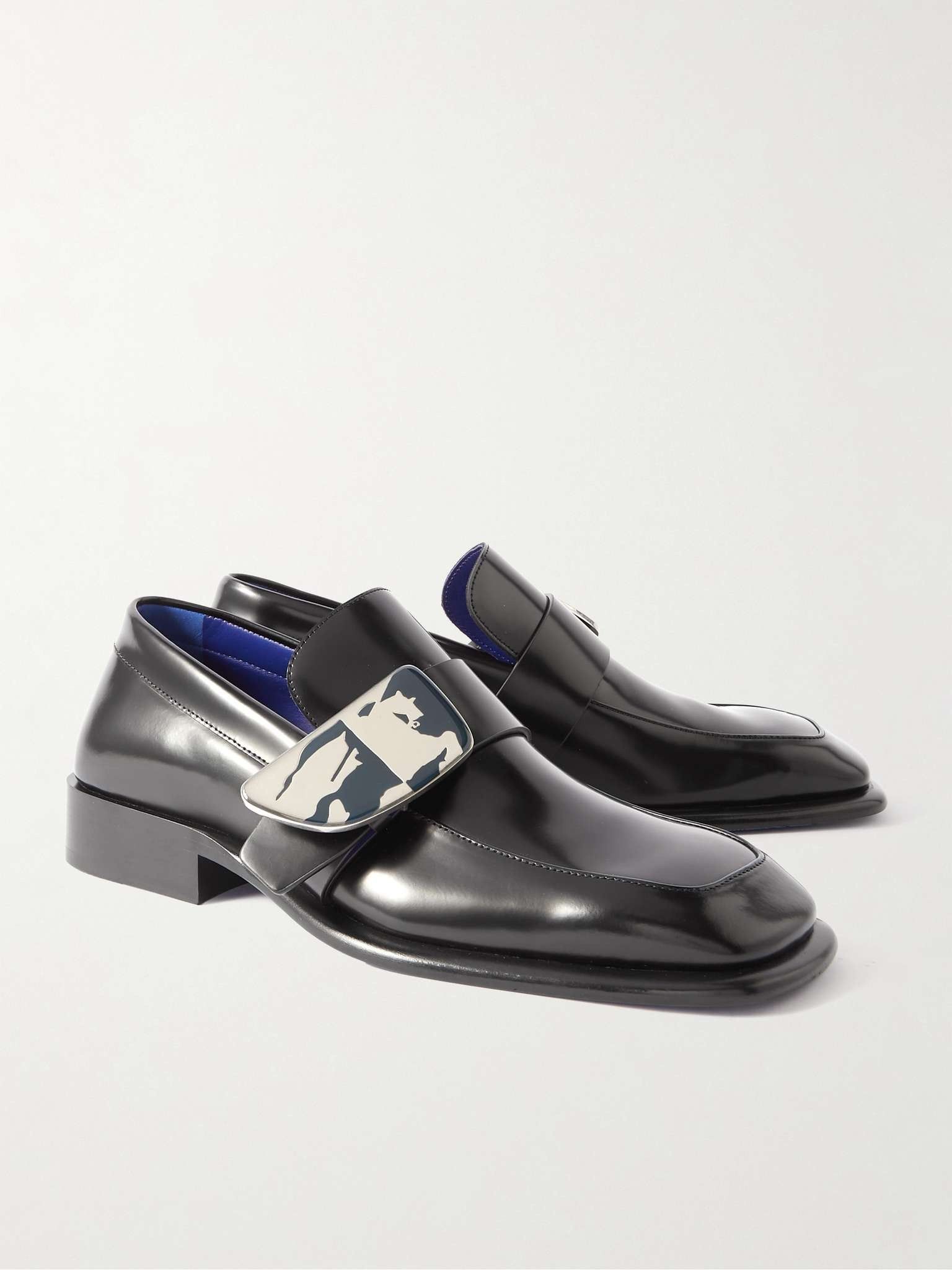 Burberry o1w1db10125 Leather Shield Loafers in Black Size US 8.5 / EU 41-42 - 4 Thumbnail