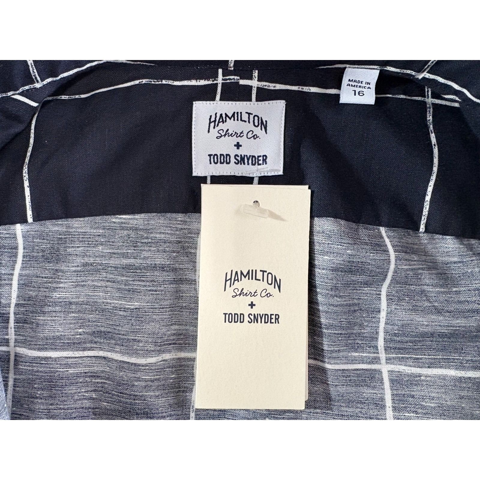 Todd Snyder Hamilton shirt Co + Todd Snyder Dress Shirt sz 16 blue white Size US M / EU 48-50 / 2 - 2 Thumbnail