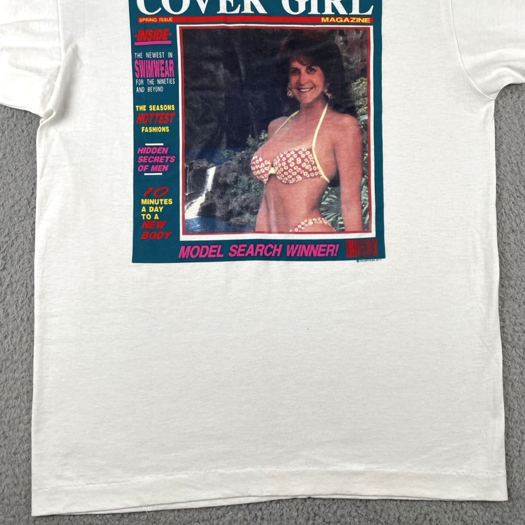 Fruit Of The Loom VINTAGE Fruit of the Loom Shirt Mens White 90s Model Photographer USA ь Size US M / EU 48-50 / 2 - 7 Thumbnail