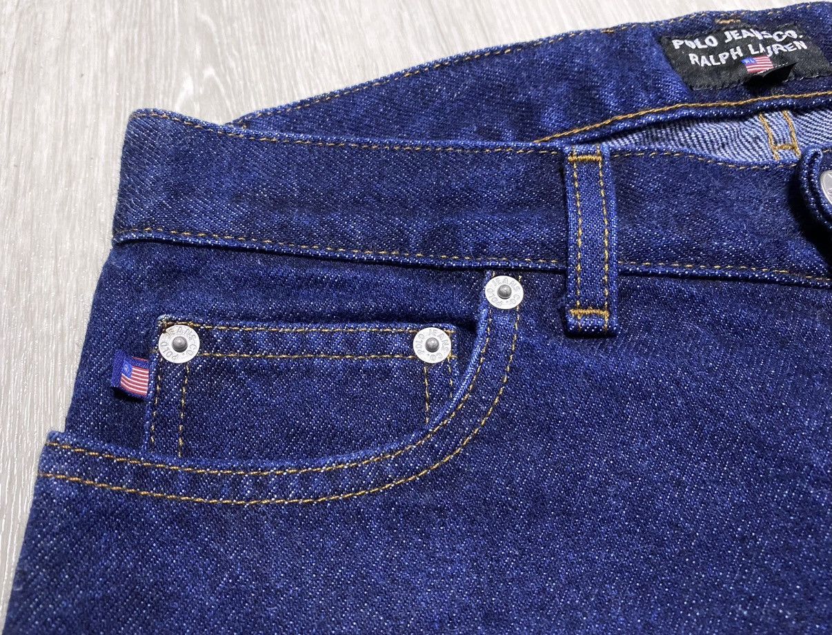 Polo Ralph Lauren Polo Jeans Co. Ralph Lauren Navy Thick Flared Jeans Denim Size 28" / US 6 / IT 42 - 13 Thumbnail