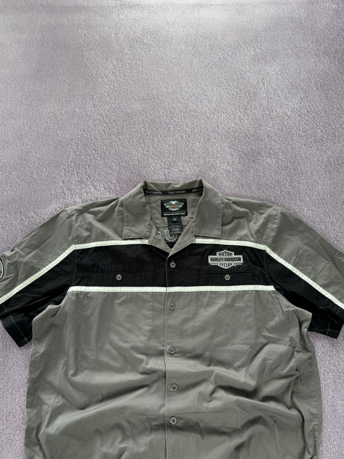 Harley Davidson Harley Davidson Shirt Button Up Short Sleeve Size US XXL / EU 58 / 5 - 3 Thumbnail