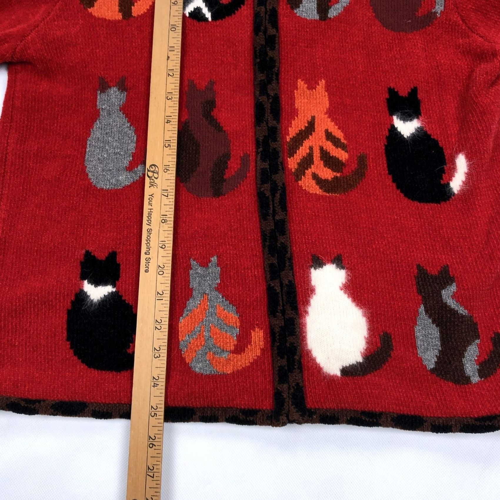 Coldwater Creek VINTAGE Coldwater Creek Cat Cardigan Sweater L Women Full Zip Mock Neck Knit All Seasons Size L / US 10 / IT 46 - 7 Thumbnail