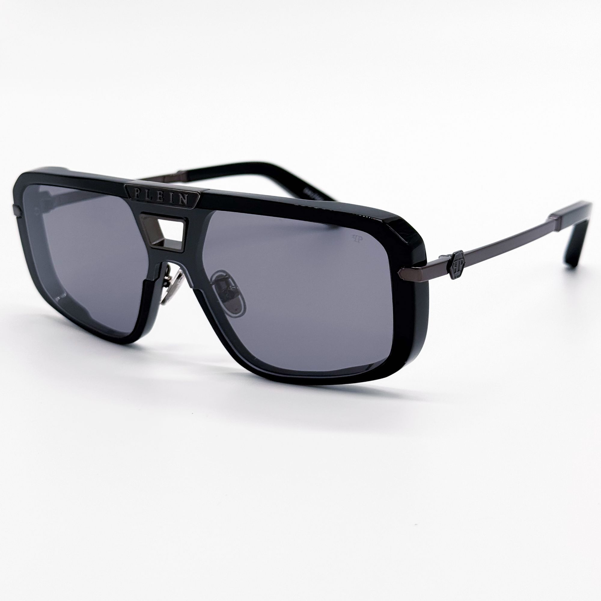 Philipp Plein NEW PHILIPP PLEIN SUNGLASSES SPP008M 700X SHIELD BLACK MEN Size ONE SIZE - 7 Thumbnail