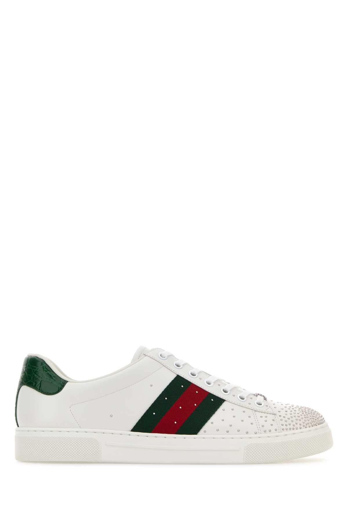 Gucci White Leather Gucci Ace Sneakers Size US 9 / EU 42 - 1 Thumbnail
