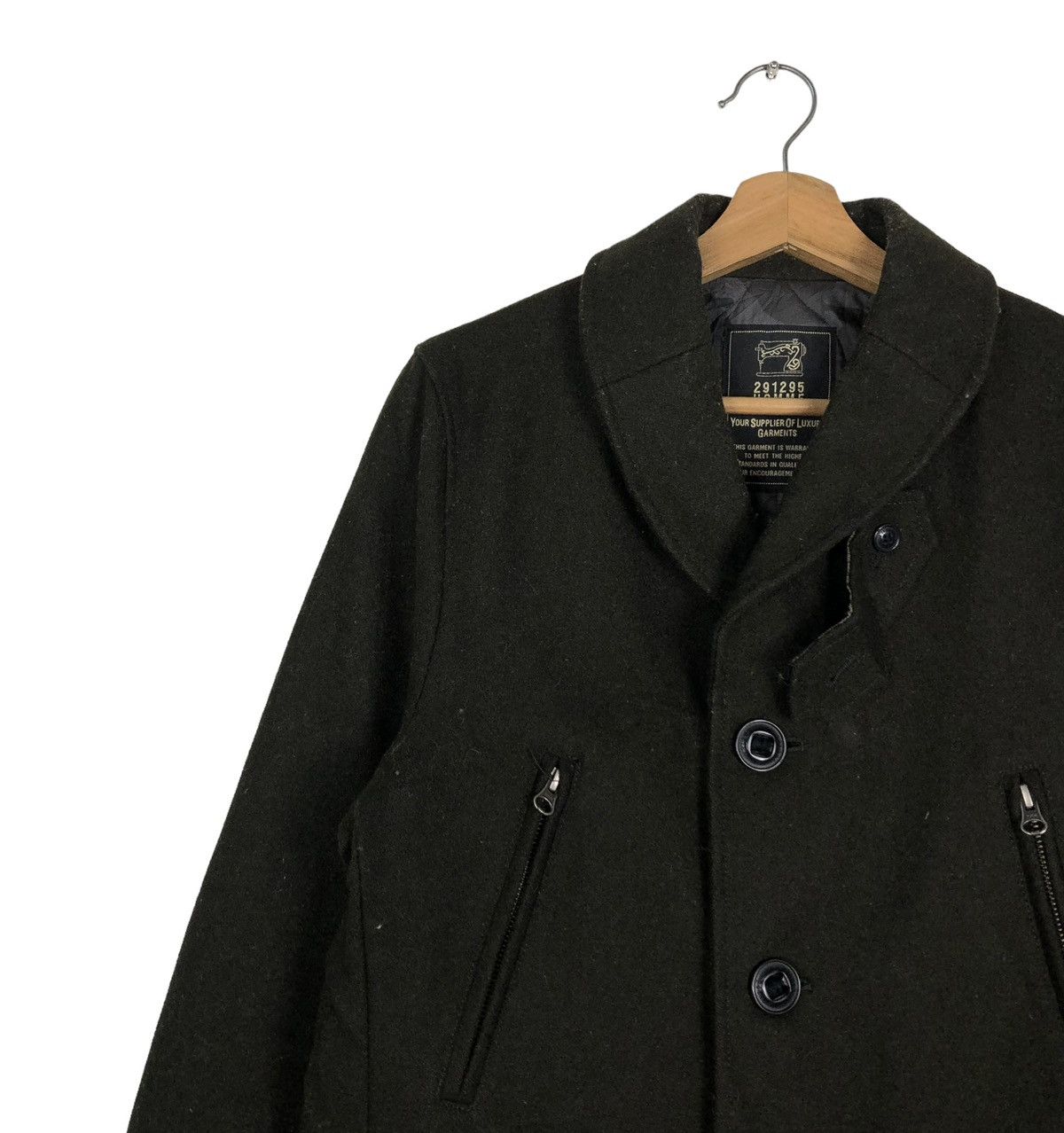 Hysteric Glamour 🔥VINTAGE WOOL BIKER JACKET 291295 HOMME JAPAN DOUBLE COLLAR Size US S / EU 44-46 / 1 - 5 Thumbnail