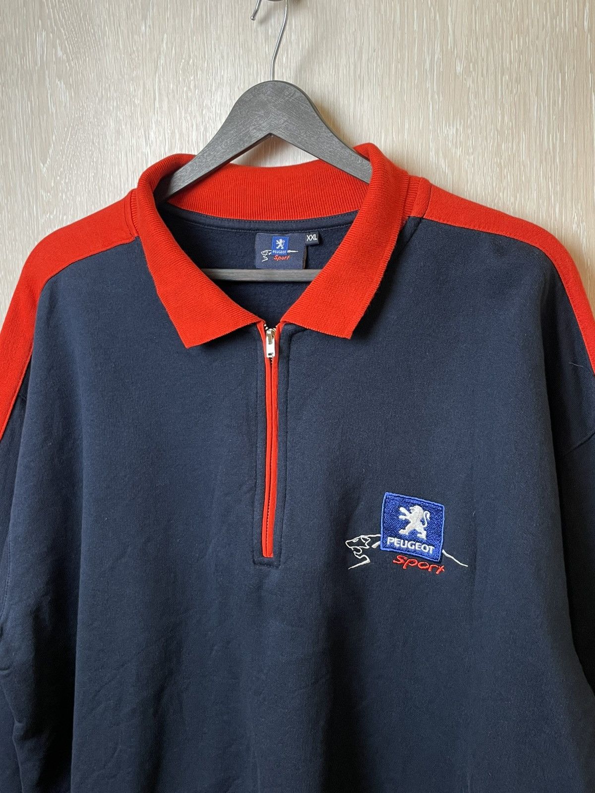 NASCAR × Vintage Peugeot Sport Racing 1/4 Zip Sweater Size US XXL / EU 58 / 5 - 2 Thumbnail