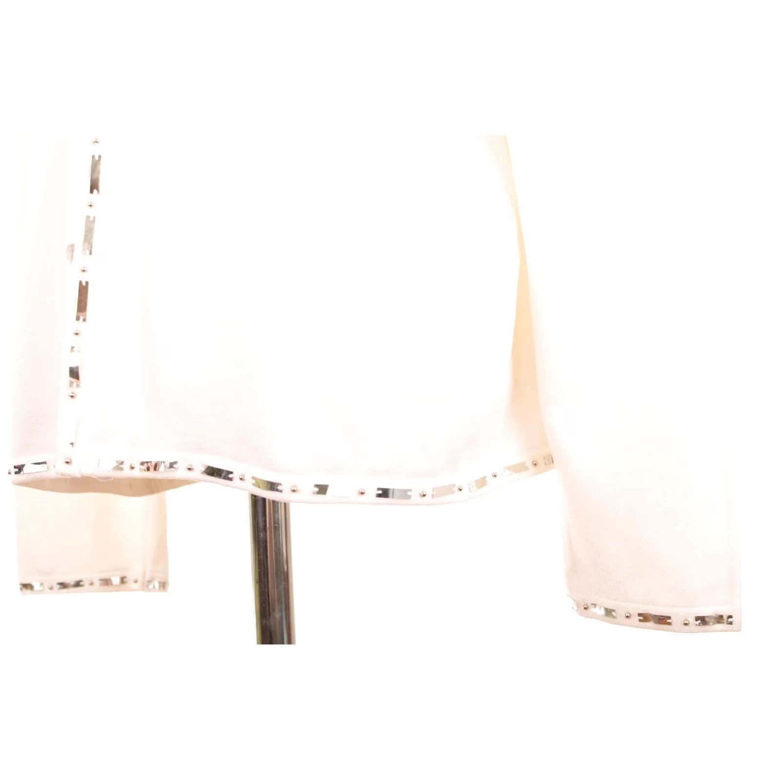 Escada VINTAGE Escada Cardigan Top Shirt Womens 42 White Cupro 88% Nylon 12% PA Germany 60cm 50cm 46cm 60cm 23.23" 90s? Size M / US 6-8 / IT 42-44 - 3 Thumbnail