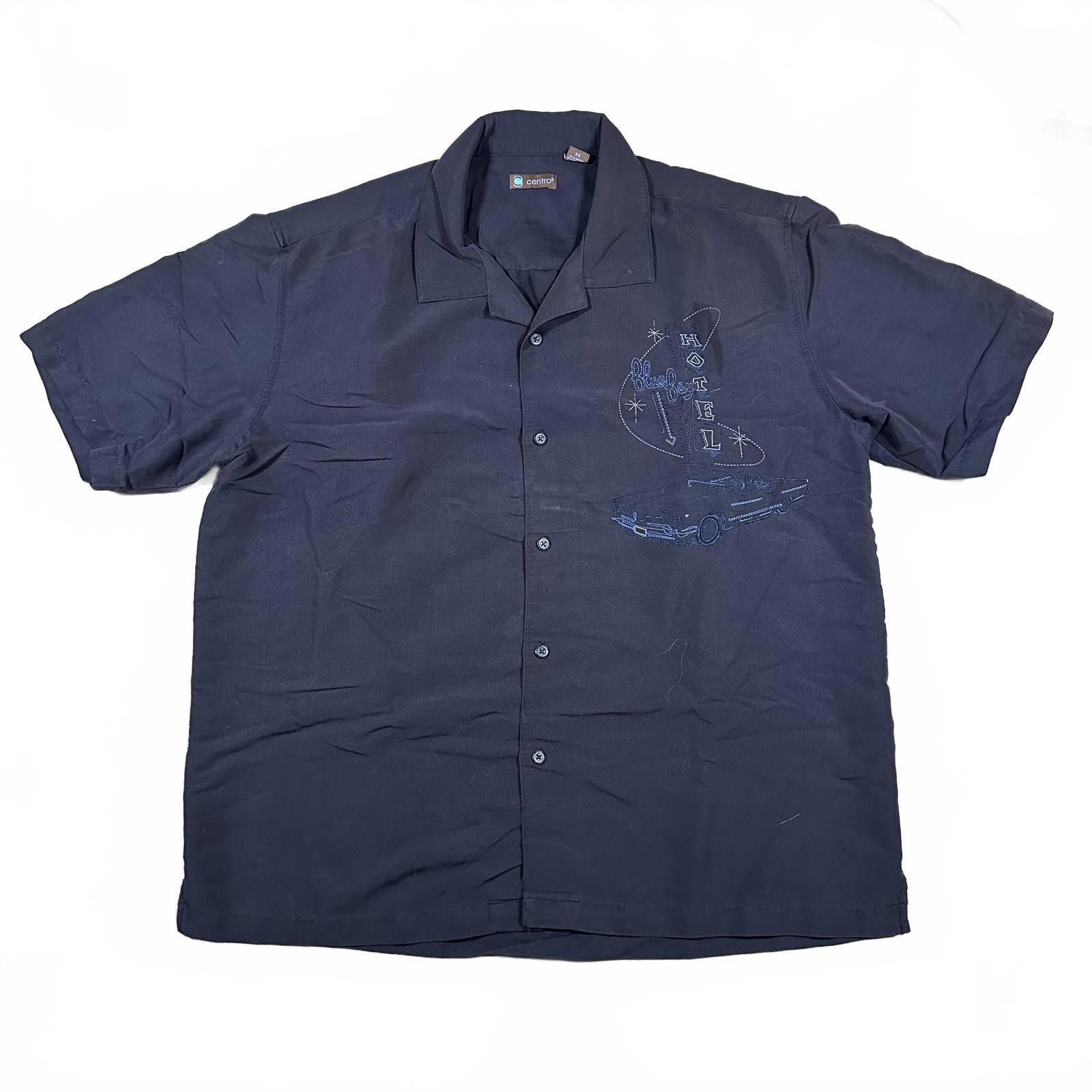 BASE CONTROL Centro Mens Casual Shirt XL Black Vintage Embroidered Car Size US XL / EU 56 / 4 - 1 Thumbnail