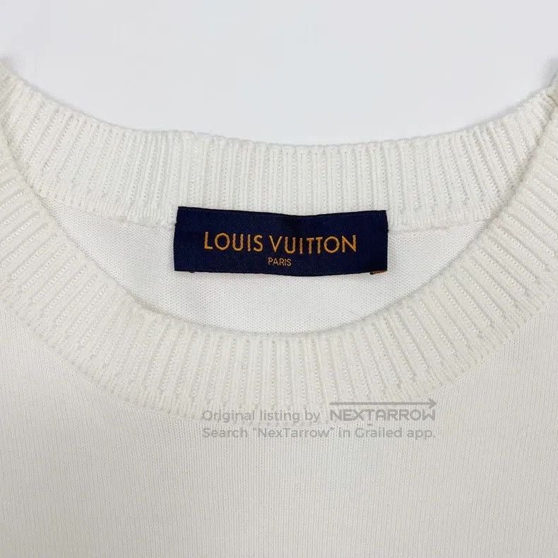 Louis Vuitton Louis Vuitton White fluorescent green pin logo knitted sho Size US L / EU 52-54 / 3 - 3 Thumbnail