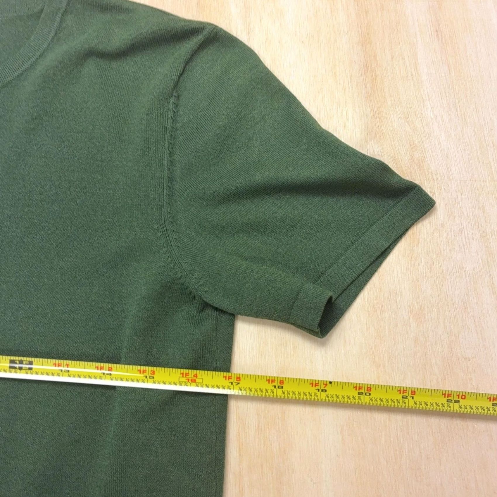 Vintage Erin London Shirt Womens Small Green Crew Neck Short Sleeve Knit Stretch Top Size S / US 4 / IT 40 - 6 Thumbnail