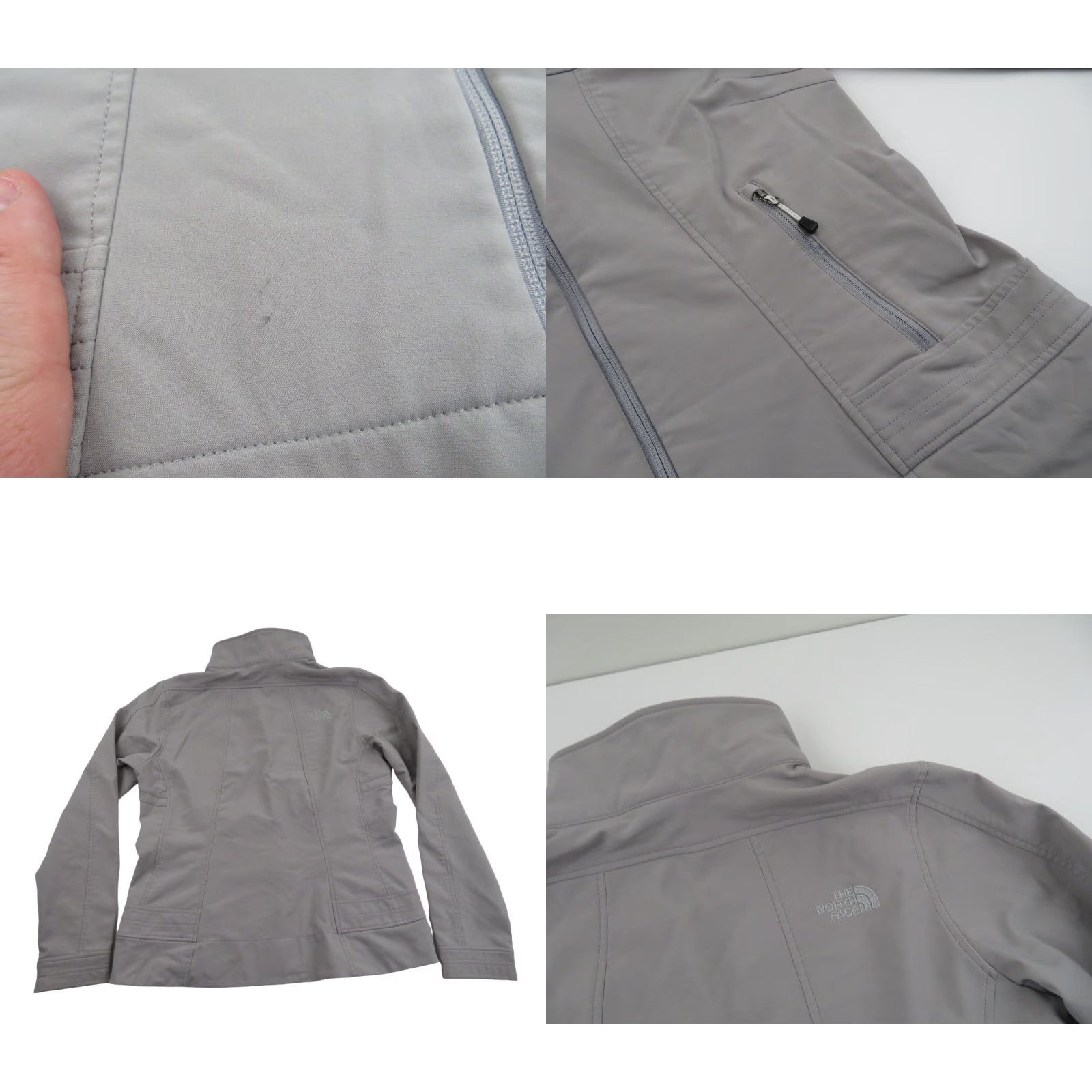 The North Face The North Face Jacket Womens Large Soft Shell Gray Full Zip Windbreaker Size L / US 10 / IT 46 - 8 Thumbnail