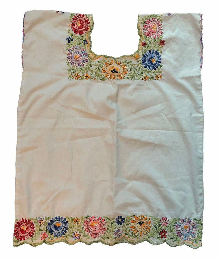 Designer New White Hand Made Embroidered Dress Mestiza S Size S / US 4 / IT 40 - 4 Thumbnail