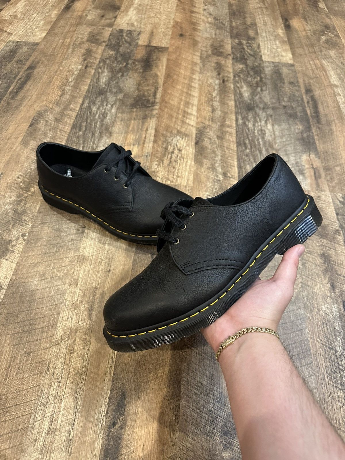 Dr Martens Dr Martins 1461 Low Leather Oxford Shoes Tried On Once Size 12 in Black, Men's