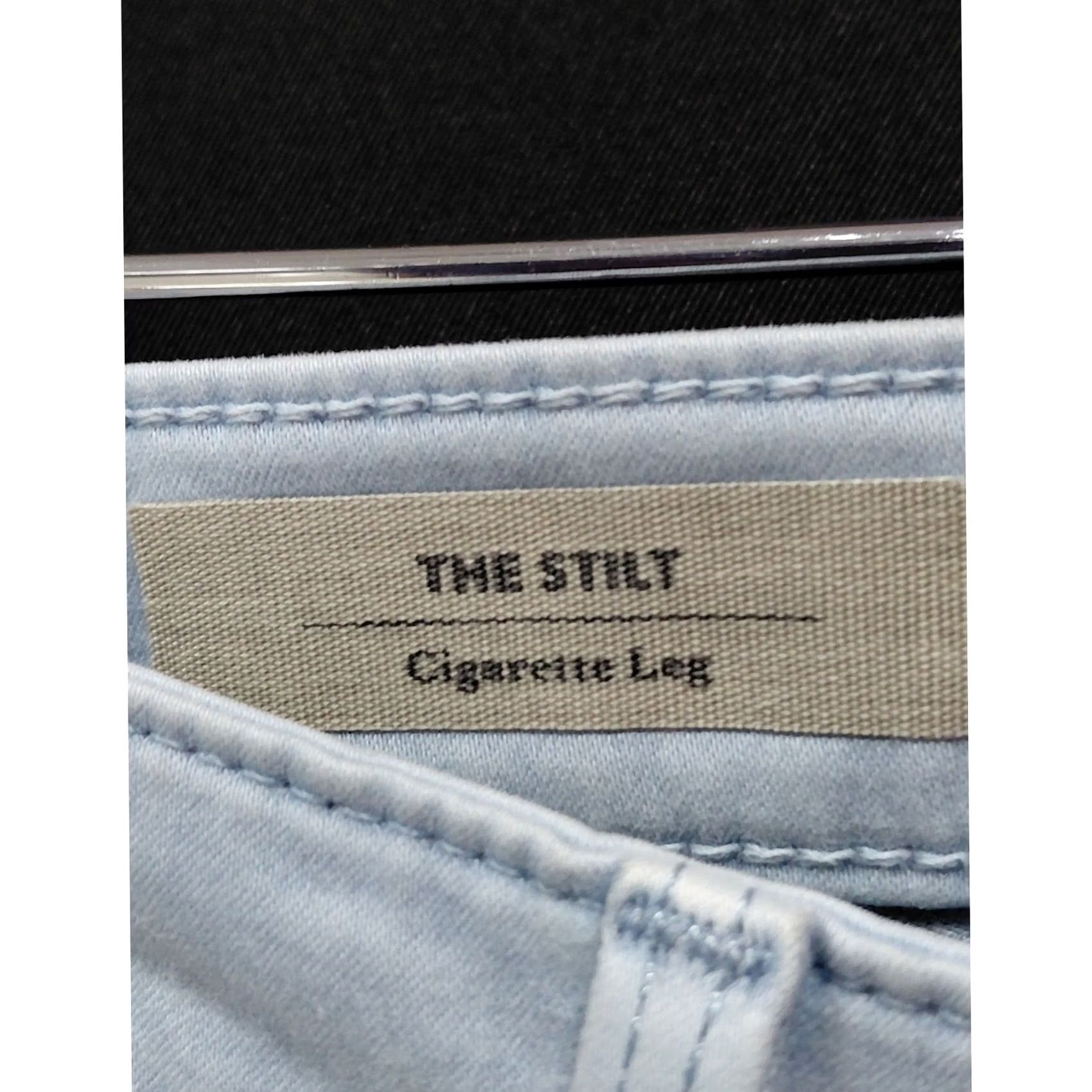 Vintage Adriano Goldschmied The Stilt Cigarette Leg Jeans Light Blue 30R Regular Women Jeans Size 30" / US 8 / IT 44 - 5 Thumbnail