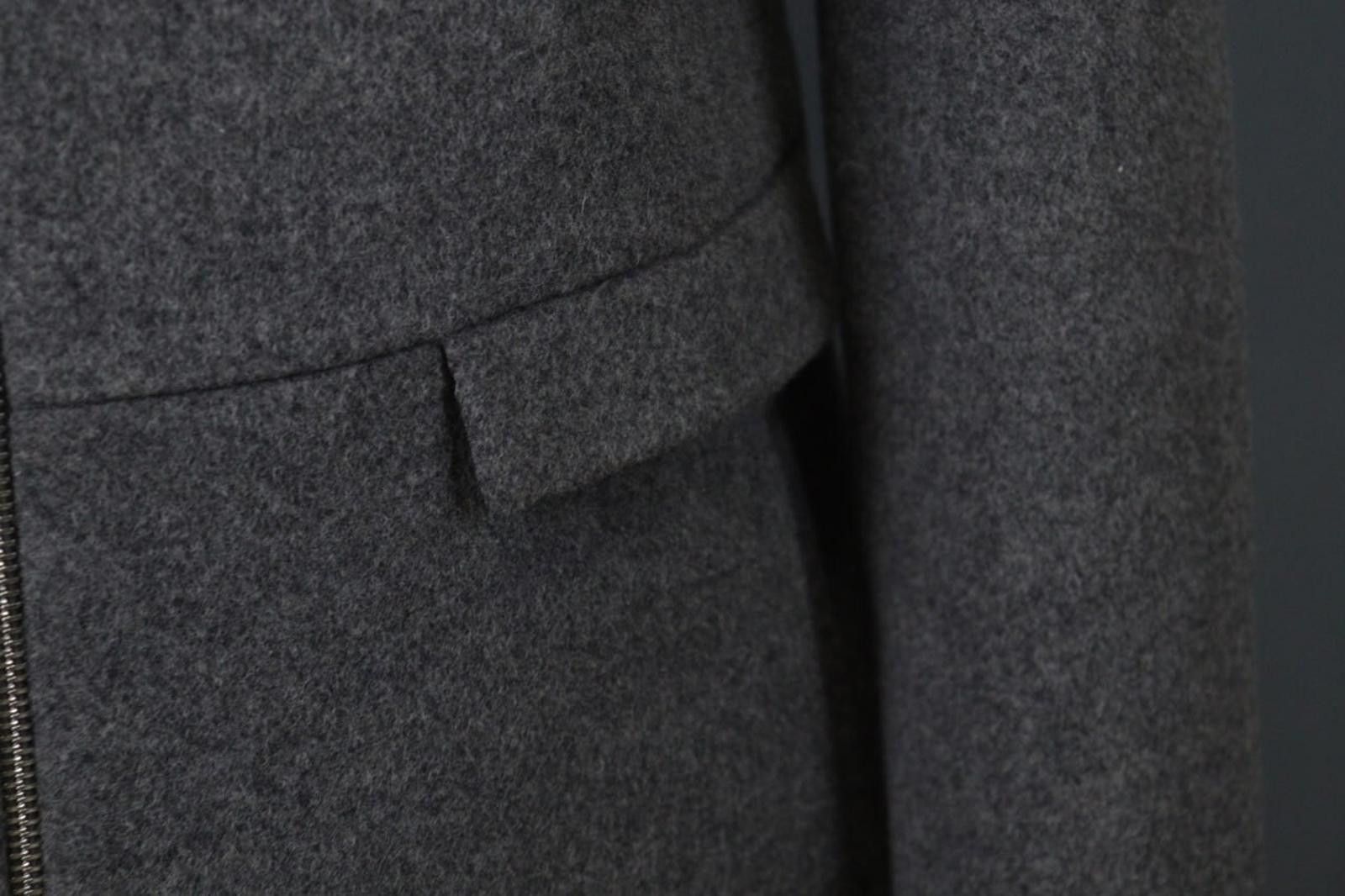 Designer Claudie Pierlot Gray Wool Cashmere Collar Basic Coat Size 38 Size M / US 6-8 / IT 42-44 - 5 Thumbnail