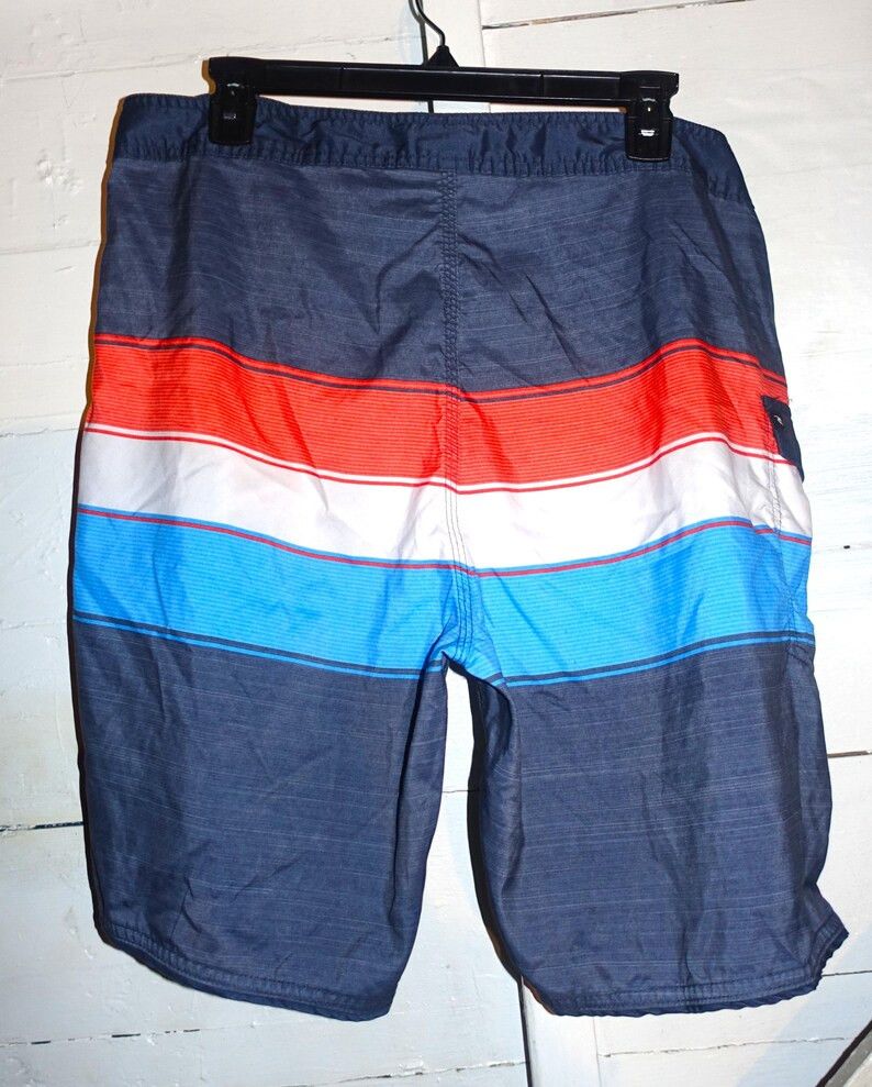 Rip Curl Rip Curl Navy Blue Striped Board Shorts 36 Size US 36 / EU 52 - 4 Thumbnail