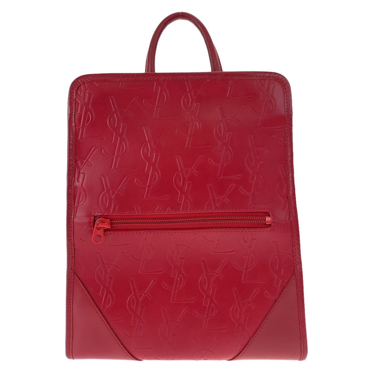 Yves Saint Laurent Yves Saint Laurent Yves Saint Laurent Vintage Red Leather Backpack Leather Backpack in Very Good Condition Size ONE SIZE - 1 Thumbnail