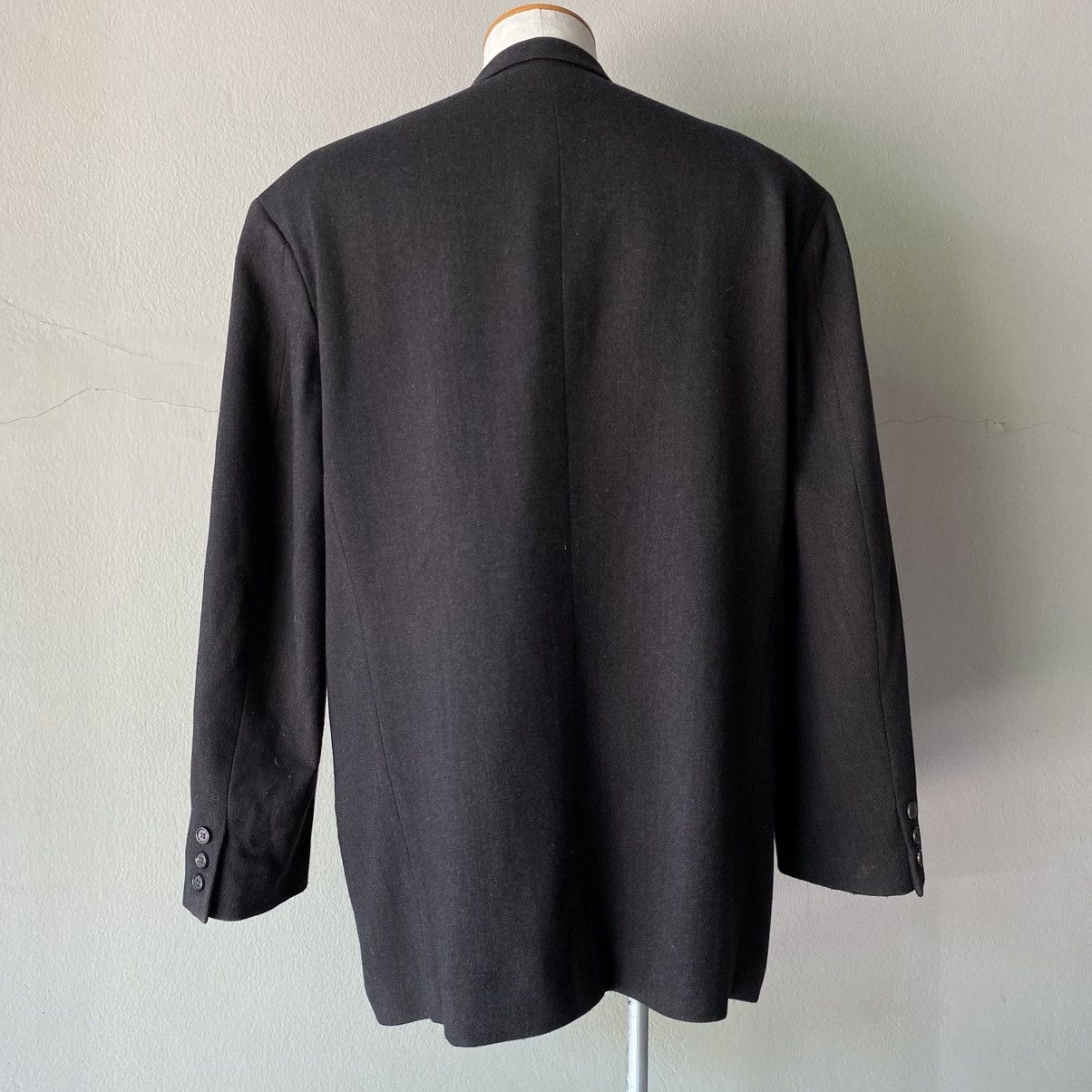 Y's × Yohji Yamamoto Y's for men YOHJI YAMAMOTO Dark Grey Wool Blazer Size 40R - 15 Thumbnail