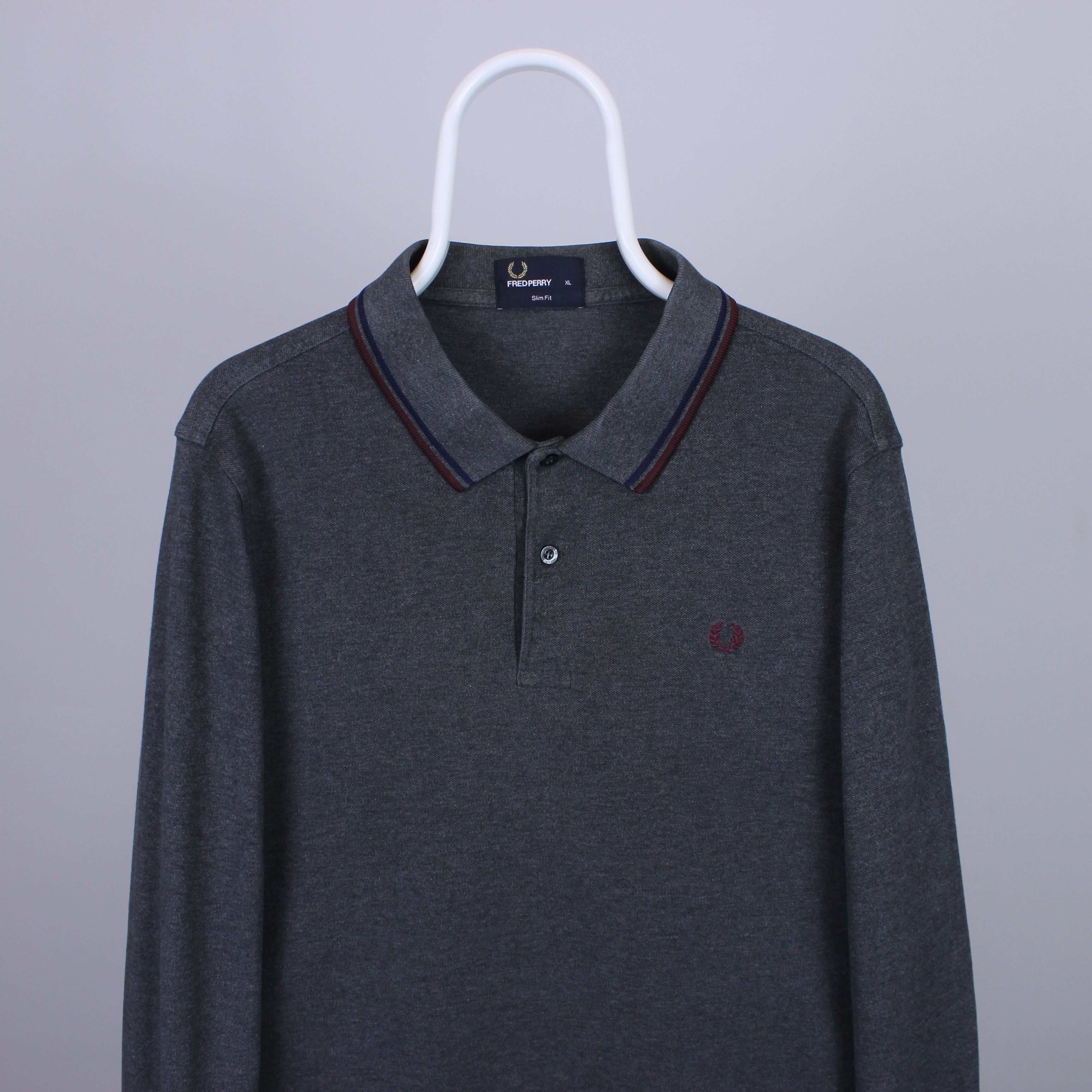 Fred Perry Fred Perry long sleeve cotton jumper L XL gray Size US XL / EU 56 / 4 - 4 Thumbnail
