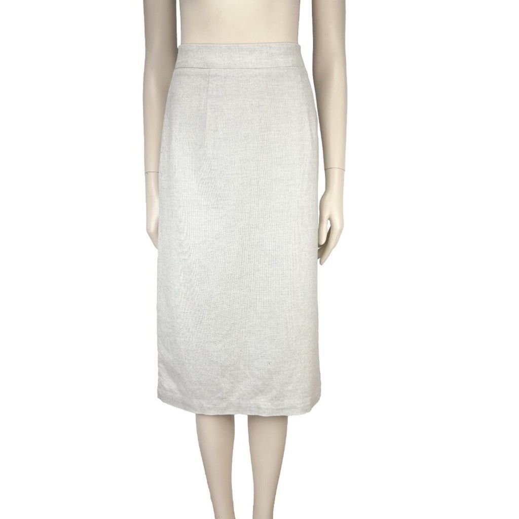 Frank & Oak FRANK & OAK Midi Minimalist Academia Pale Gray Skirt Size XS Size 24" / US 00 / IT 34 - 1 Thumbnail