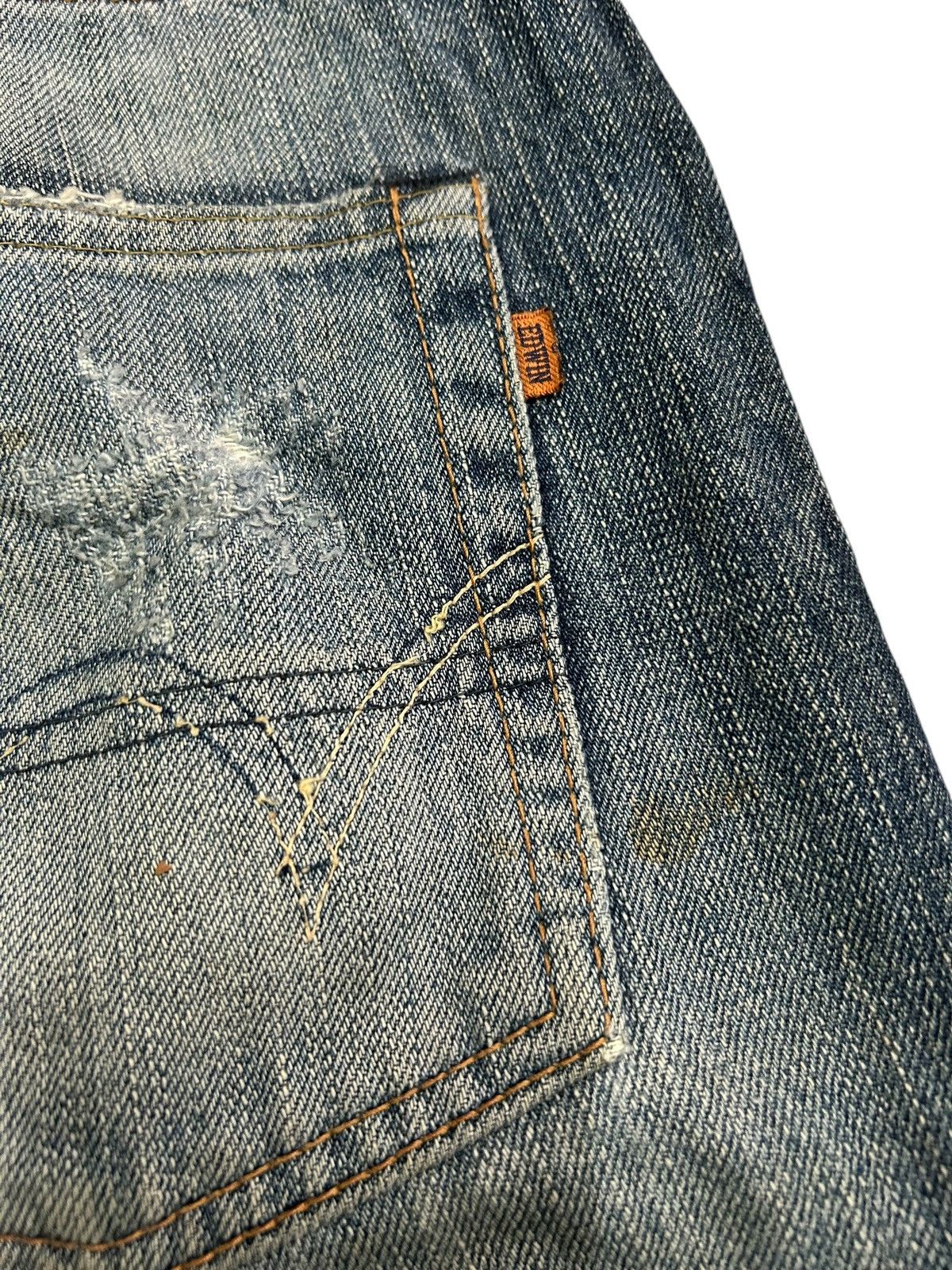 Japanese Brand × Kapital × Vintage Vtg Edwin505 Selvedge Distressed Grunge Rock Punk Denim ☠️🎌🎌 Size US 34 / EU 50 - 18 Thumbnail