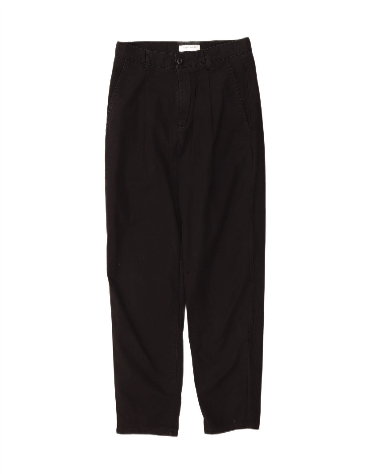 Carhartt Womens High Waist Tapered Chino Trousers W26 L26 Black Cotto Size 26" / US 2 / IT 38 - 1 Thumbnail
