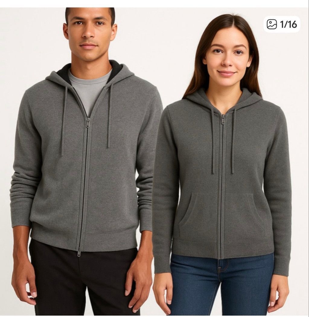 Vince Women's Vince. Gray Cashmere Full-Zip Hoodie S Size S / US 4 / IT 40 - 1 Thumbnail