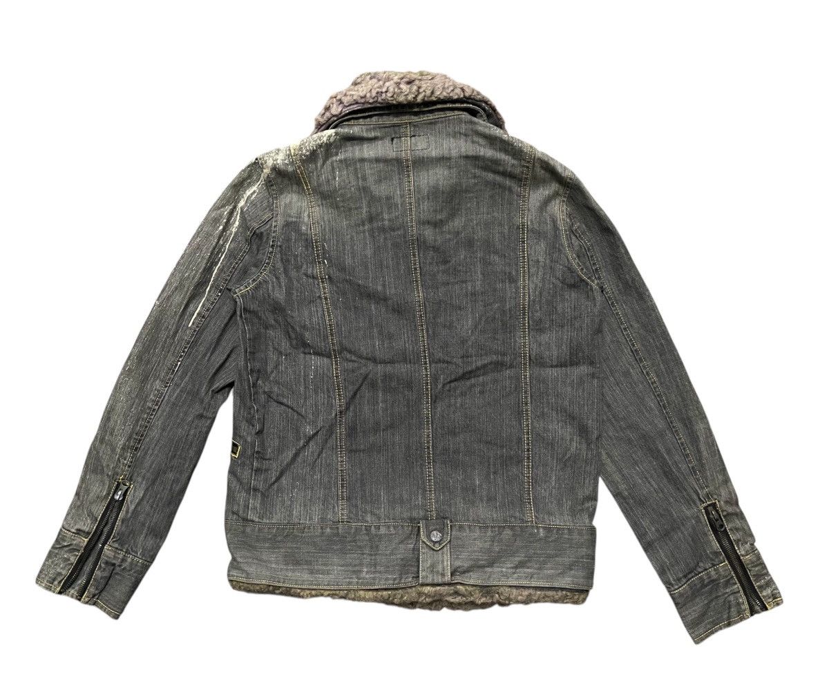 If Six Was Nine × In The Attic × Japanese Brand 2000s L.G.B STYLE DENIM BLEACH JACKET RARE DESIGN Size US M / EU 48-50 / 2 - 3 Thumbnail