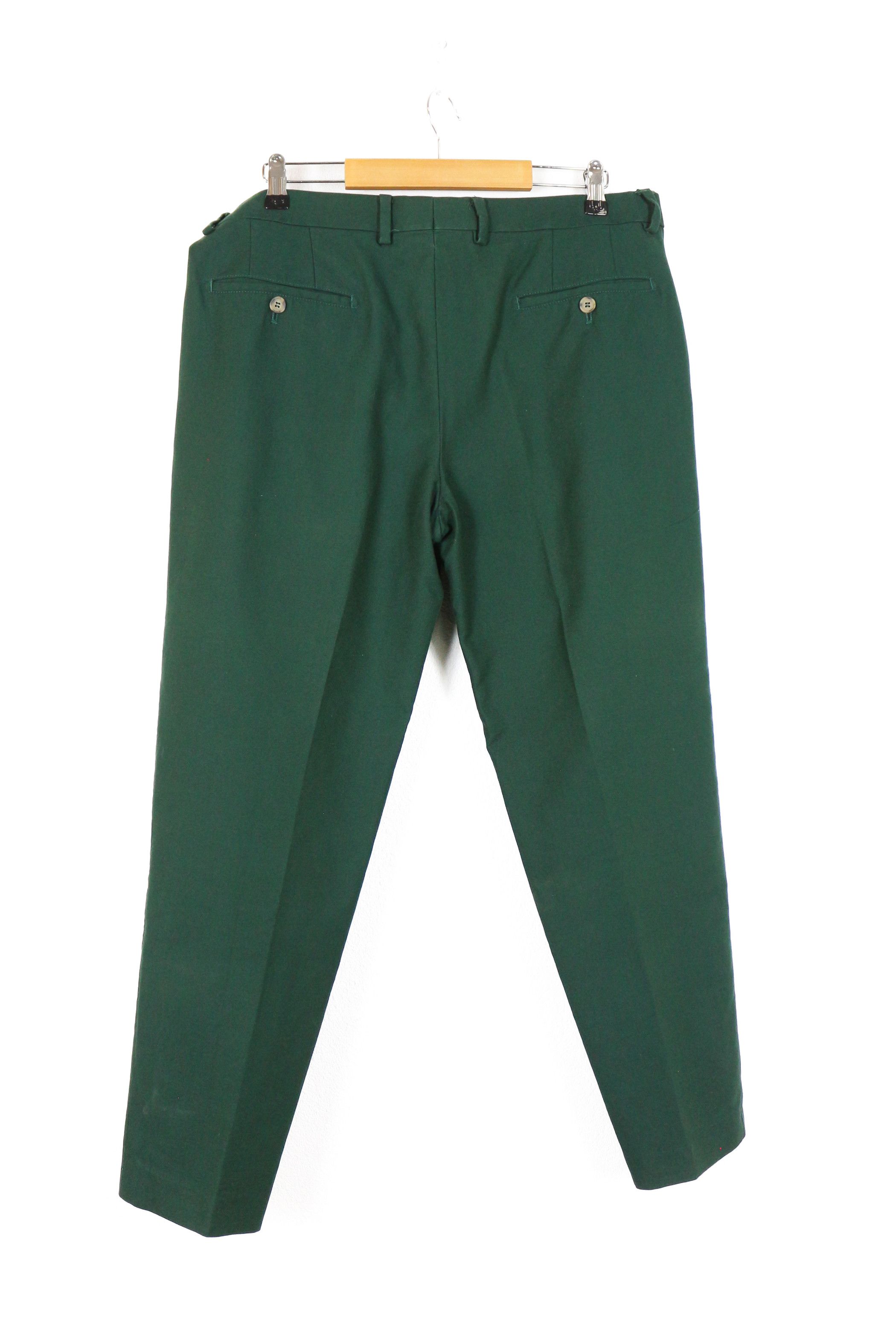 AMI AMI Paris Vert Green Cotton Twill Cropped Pants Trousers Size US 34 / EU 50 - 6 Thumbnail