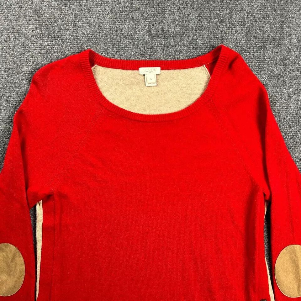J.Crew J Crew Sweater Womens Small Tunic Elbow Patches Wool Blend Size S / US 4 / IT 40 - 2 Thumbnail