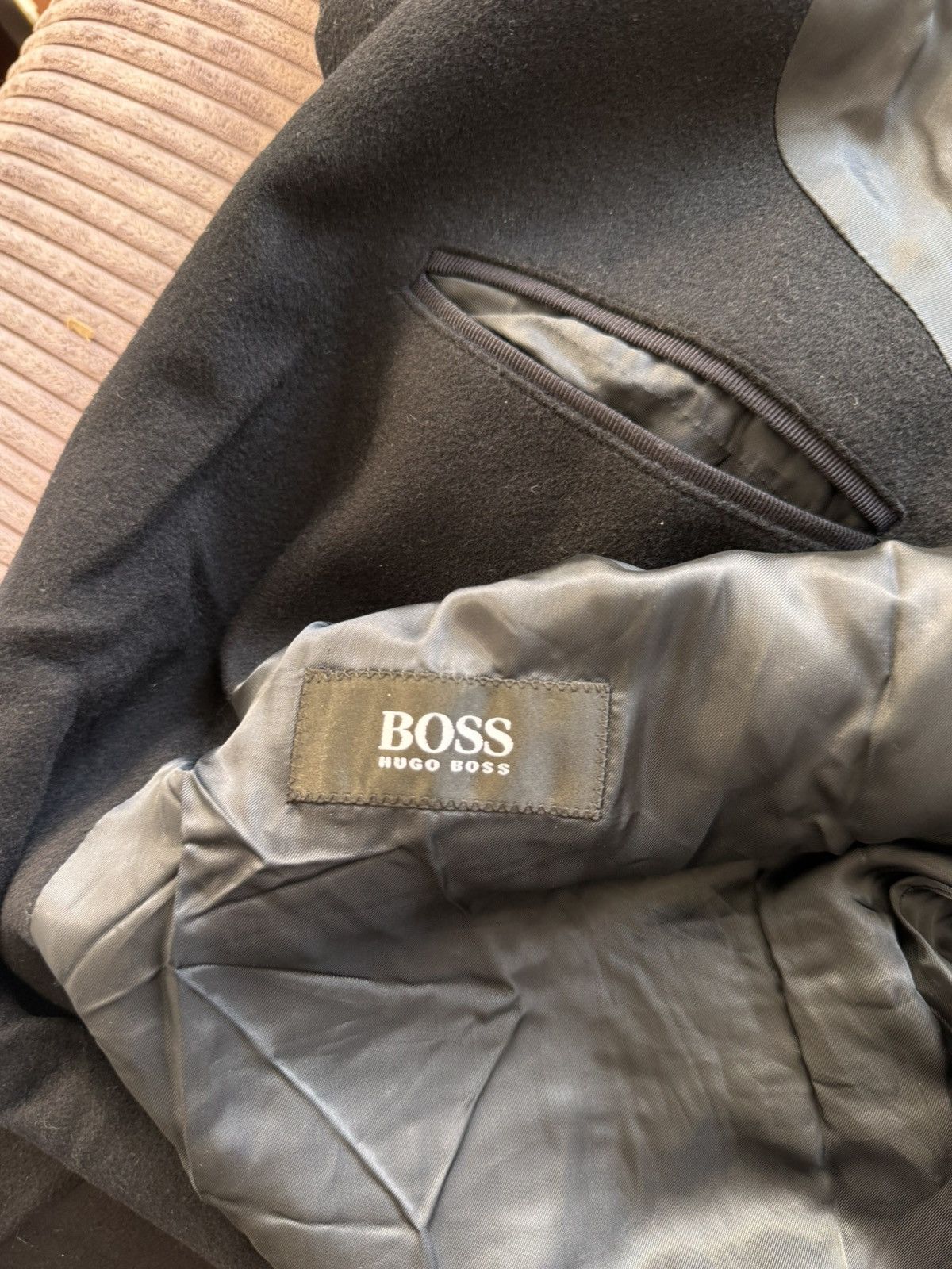 Hugo Boss Vintage HUGO BOSS Wool Over Coat Loro Piana Fabric L Black Size US L / EU 52-54 / 3 - 19 Thumbnail