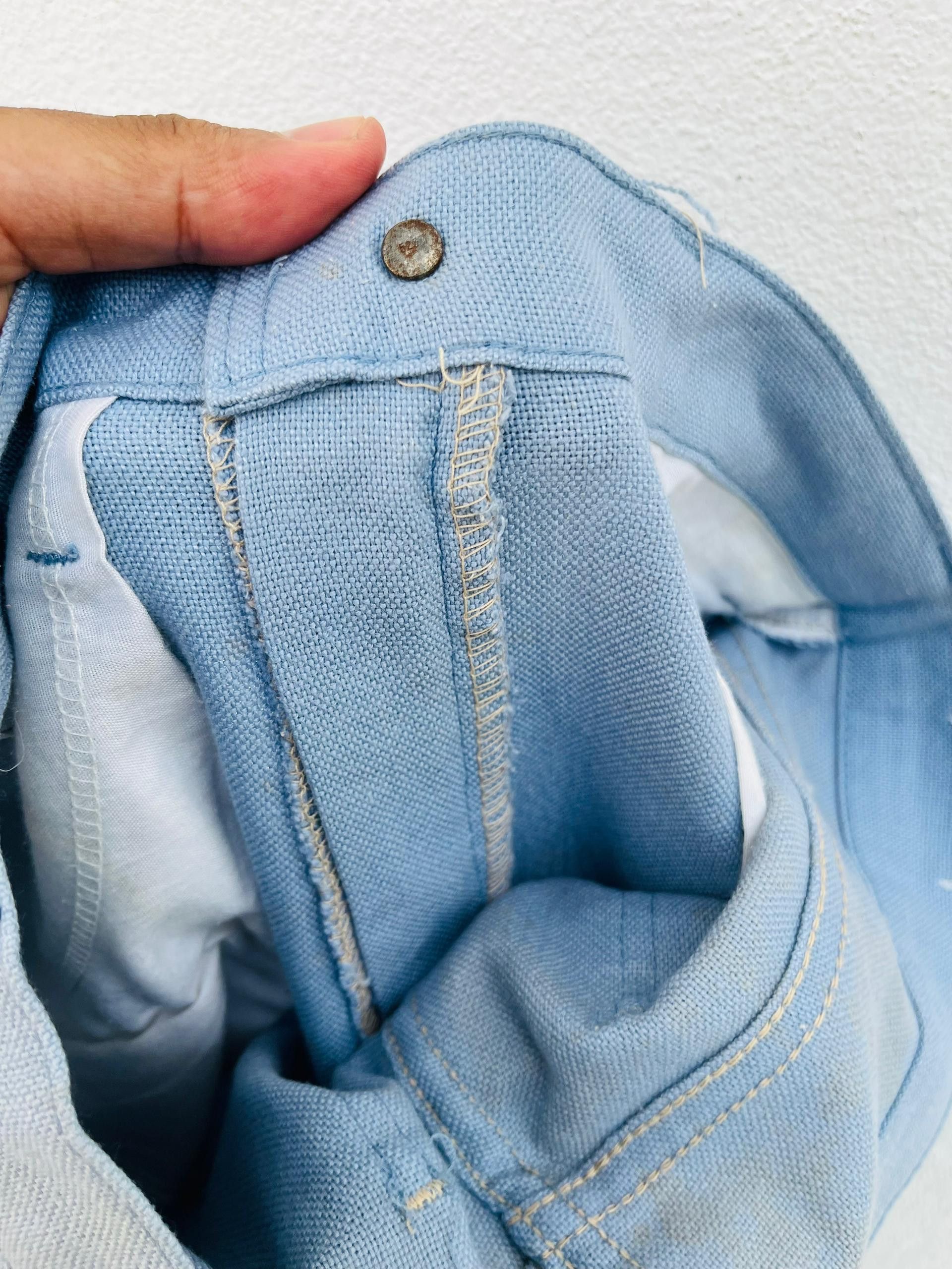 Levi's Vintage Clothing × Vintage Vintage 80s Levis Sta Press Boot Cut Sky Blue Pant Size US 30 / EU 46 - 9 Thumbnail