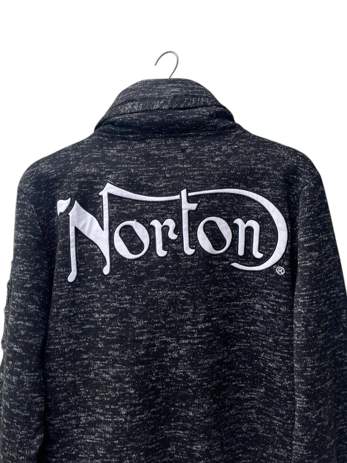 Norton Norton Motorcycle Volume Neck Zip Knitted Jacket Size US L / EU 52-54 / 3 - 6 Thumbnail
