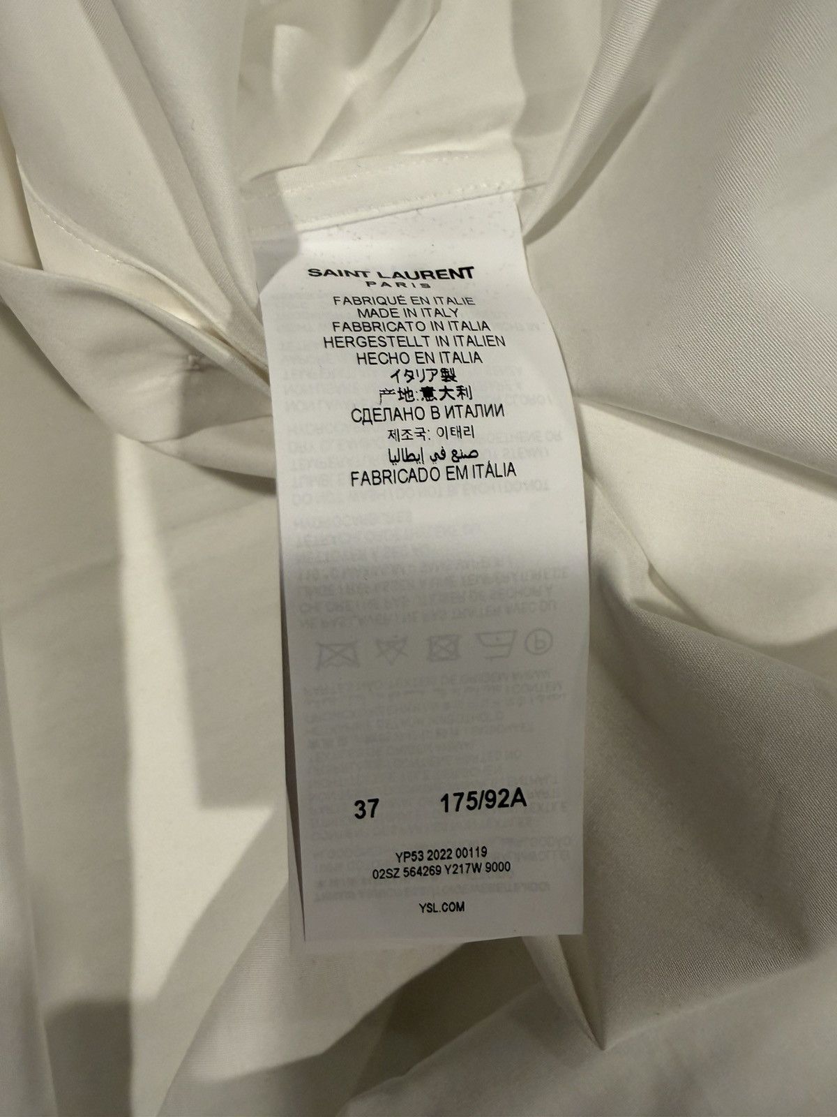 Saint Laurent Paris Saint Laurent mens dress shirt 37/14.5. $790 Size US S / EU 44-46 / 1 - 8 Thumbnail