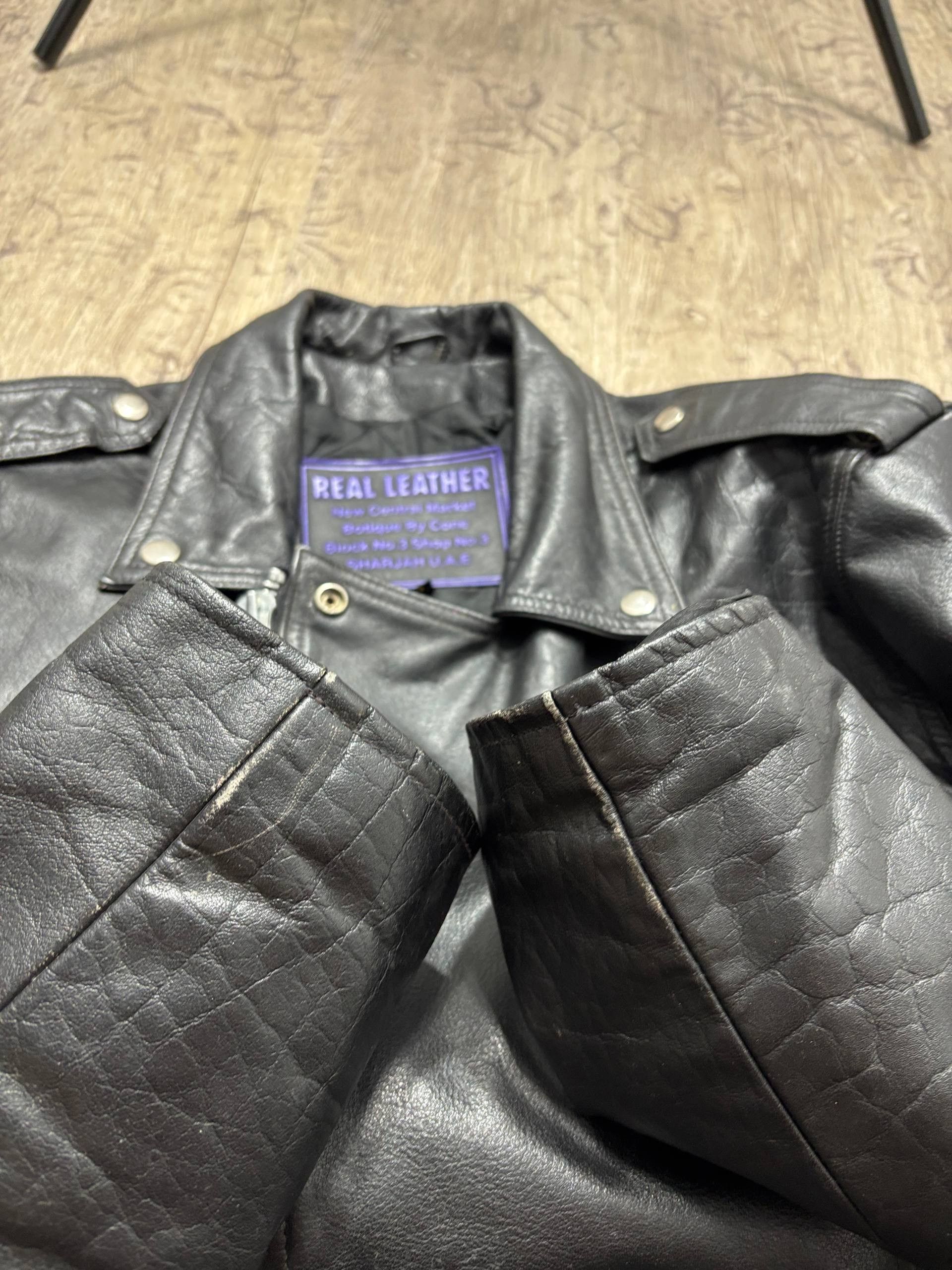 Genuine Leather Vintage USA Braid Rare Assymetrical Leather Jacket Size US XL / EU 56 / 4 - 16 Thumbnail