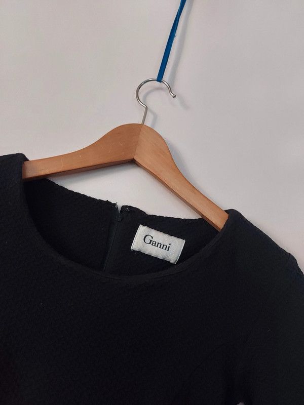 Ganni Ganni textured black mini dress XS Size XS / US 0-2 / IT 36-38 - 3 Thumbnail