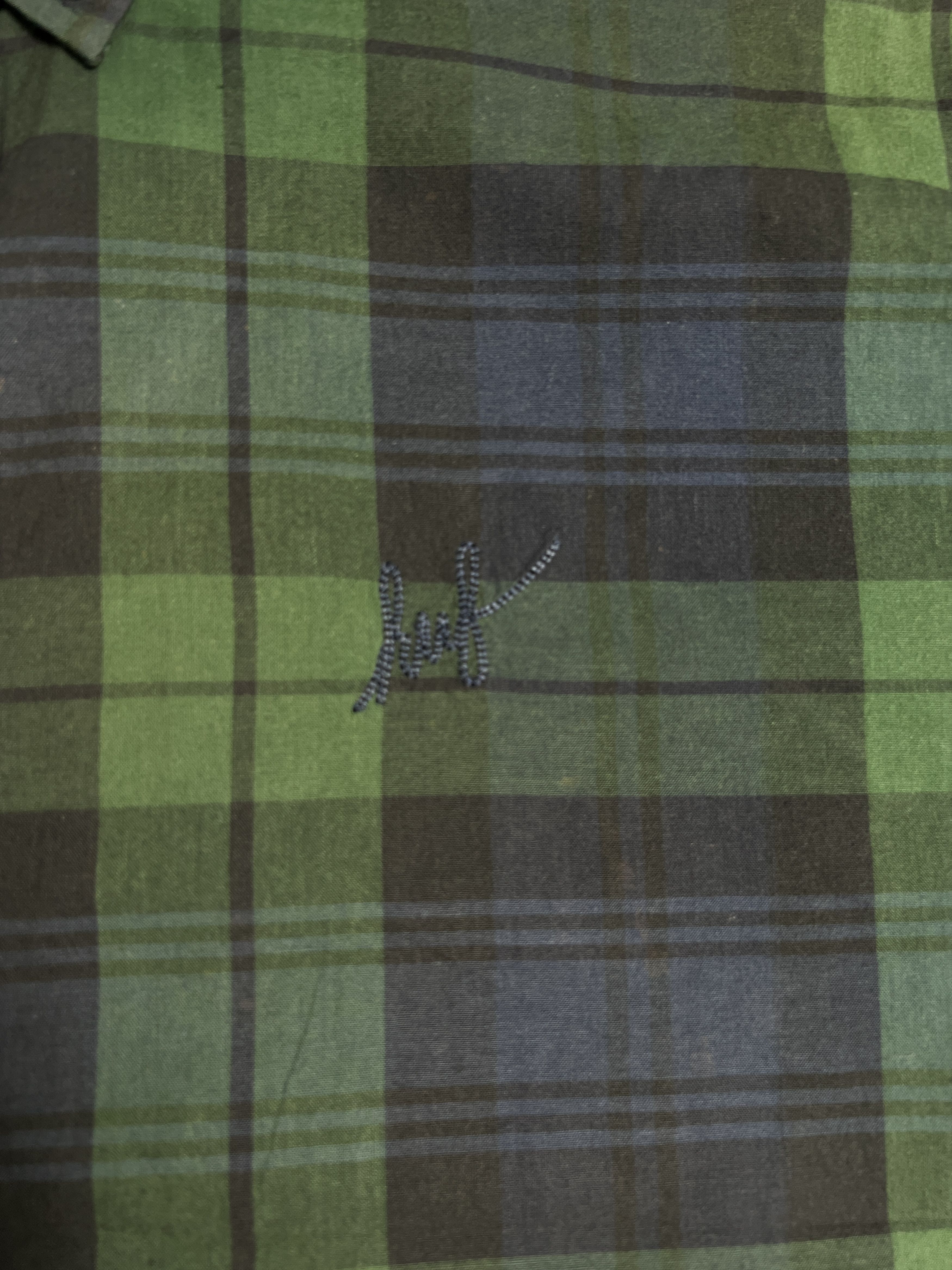 Huf HUF Tartan Plaid Embroidery Button Up Shirt (XXL) JKA129 Size US XXL / EU 58 / 5 - 2 Thumbnail