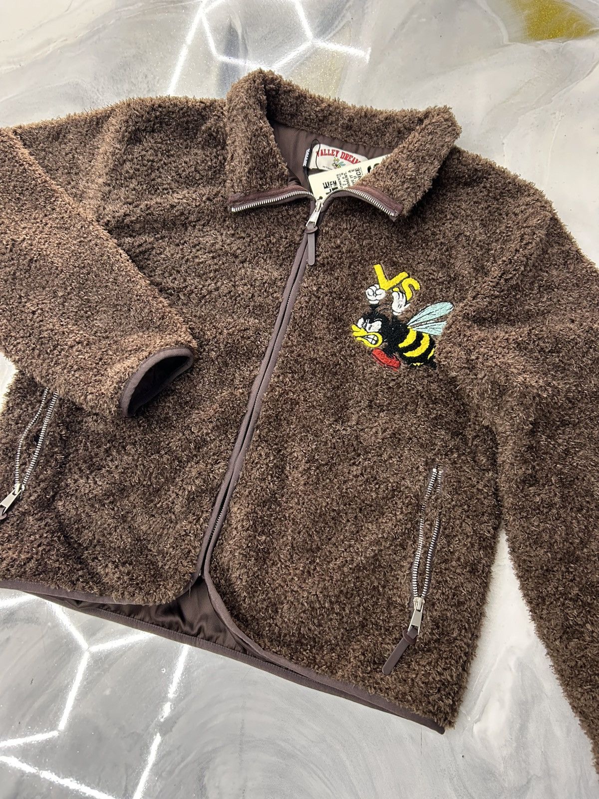 Vale Vale Lenny Fleece Zip Up Jacket Brown Size M Size US M / EU 48-50 / 2 - 5 Thumbnail