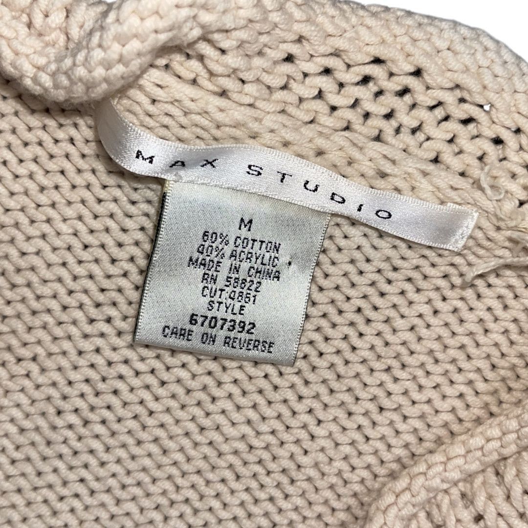 Other Max Studio Long Open Front Oatmeal Chunky Cardigan Duster Size M / US 6-8 / IT 42-44 - 3 Thumbnail