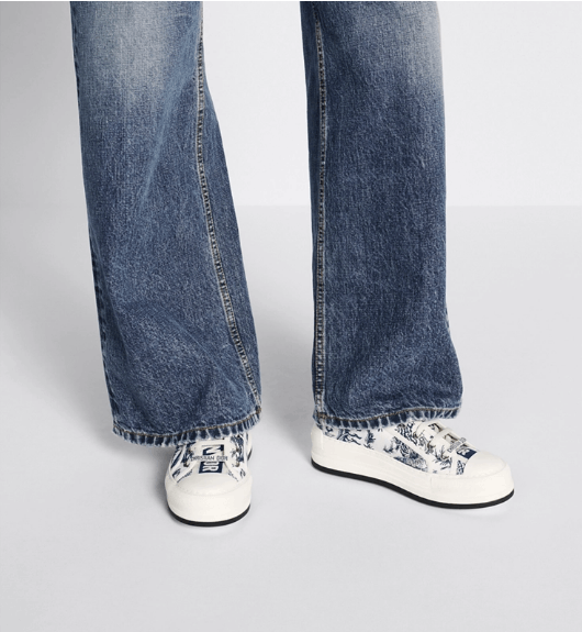Dior o1w1db10825 KCK385 Low-Top Sneakers in White/Blue Size US 10 / IT 40 - 6 Thumbnail