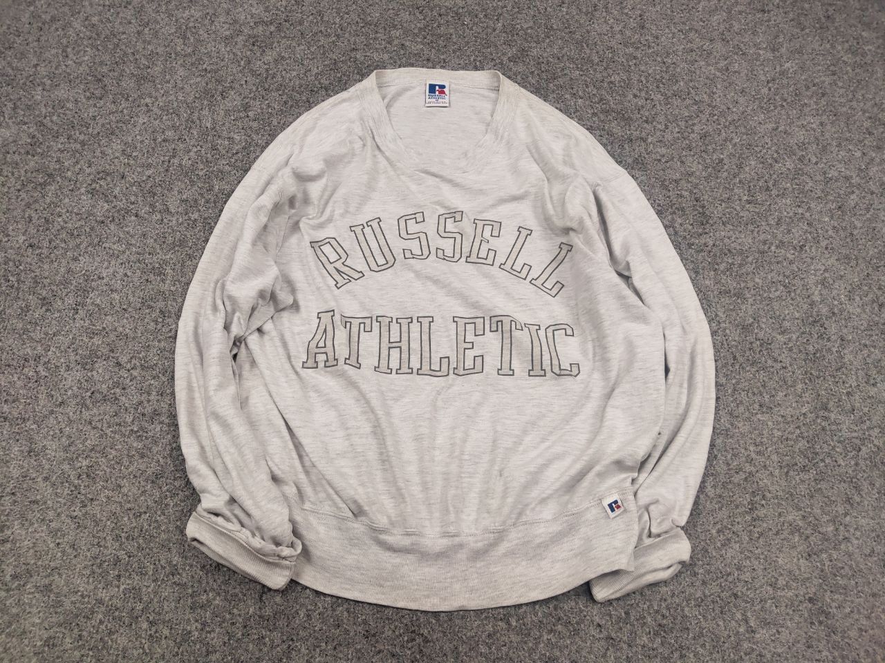 Russell Athletic Vintage 90's Russell Athletic Logo USA Crew chek Sweatshirt Size US M / EU 48-50 / 2 - 2 Thumbnail