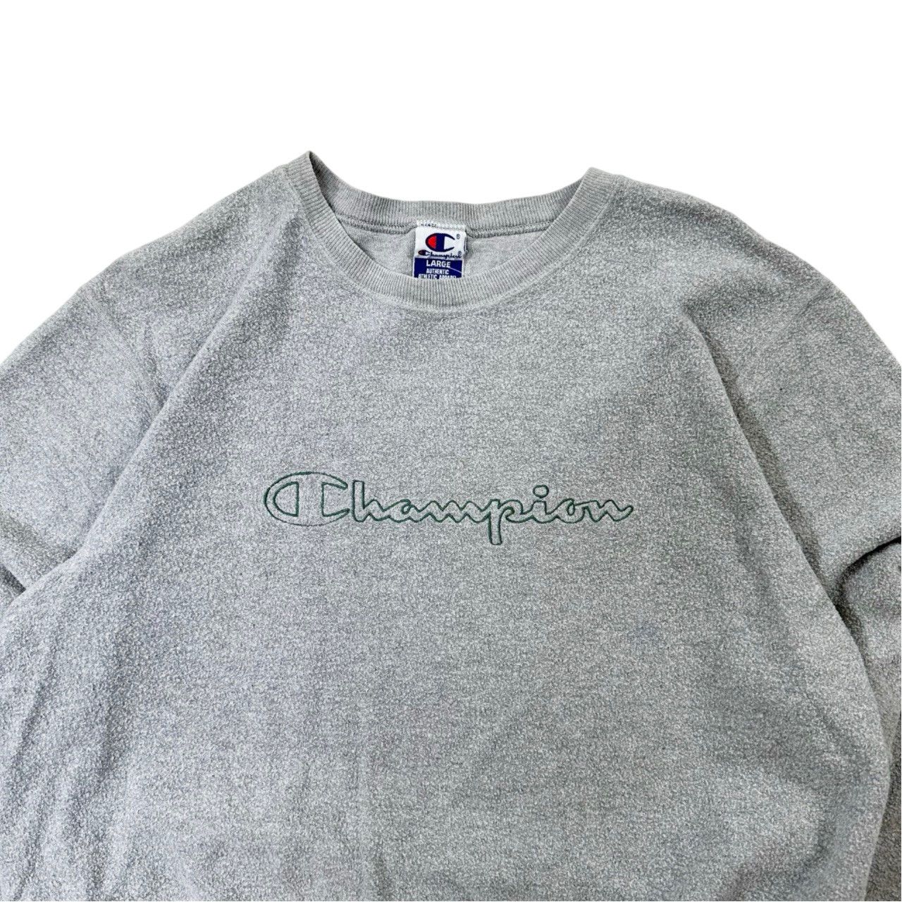 Vintage Vintage 00s Champion Spellout Grey Fleece Embroidered Size US L / EU 52-54 / 3 - 2 Thumbnail